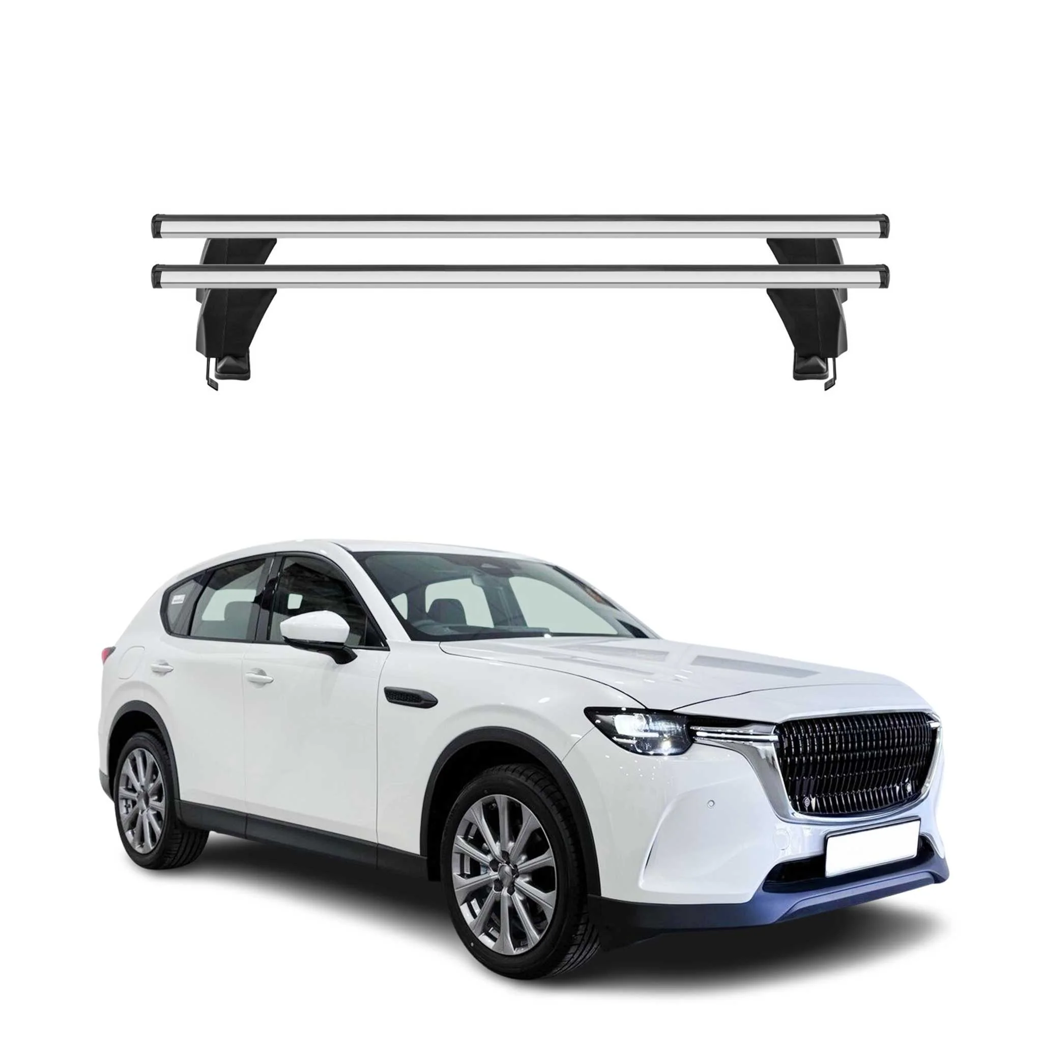 Menabo Dachträger Grundträger für Mazda CX-60 2022-2026 Alu Grau 2tlg