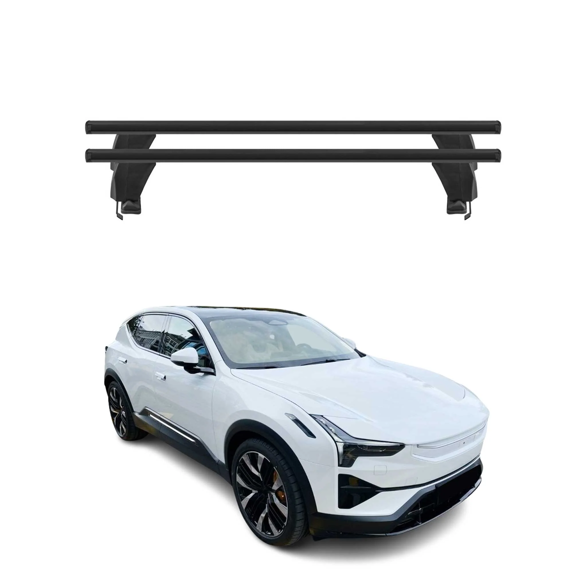Menabo Dachträger Grundträger für Polestar 2 2020-2026 Alu Schwarz 2tlg