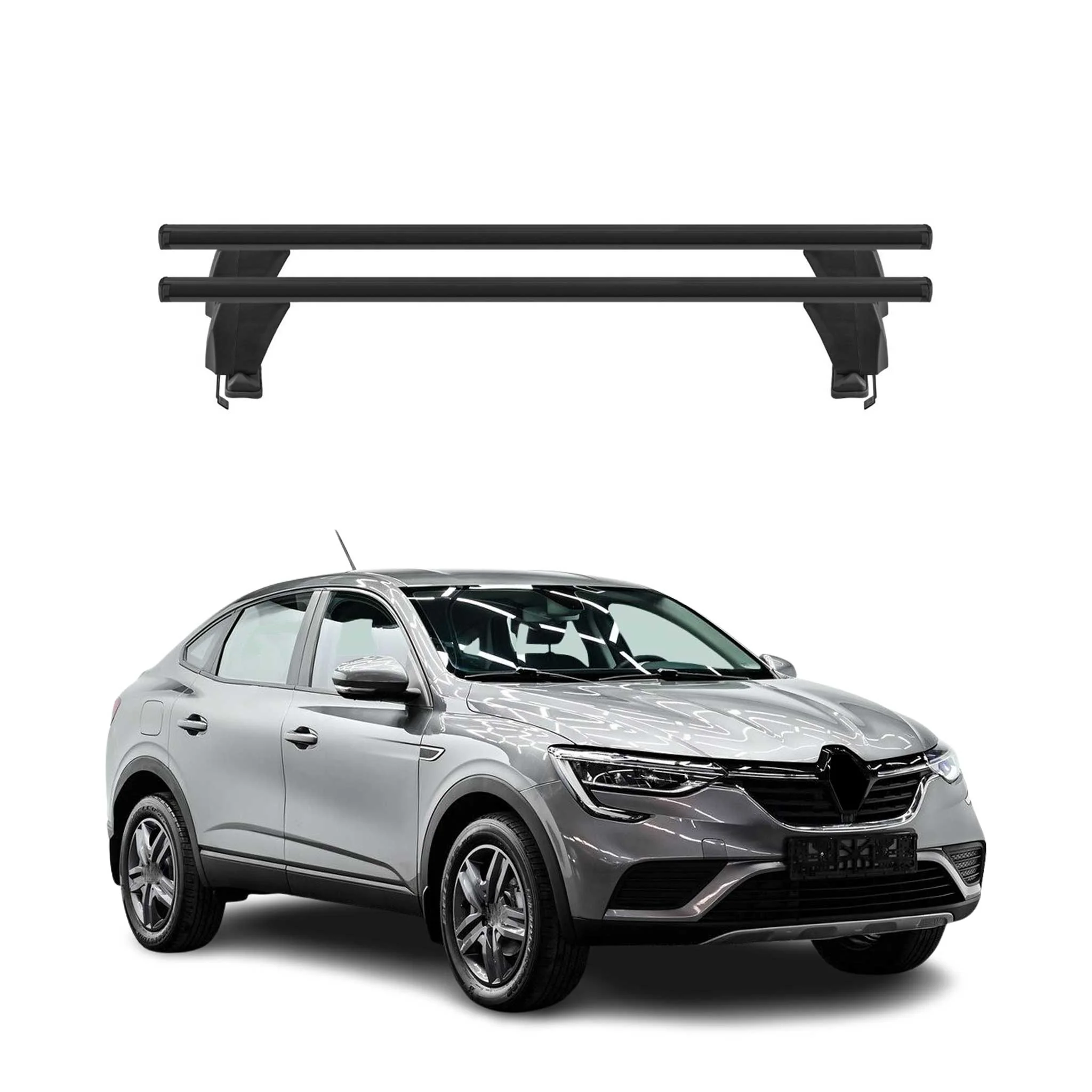 Menabo Dachträger Grundträger für Renault Arkana 2019-2026 Alu Schwarz 2tlg