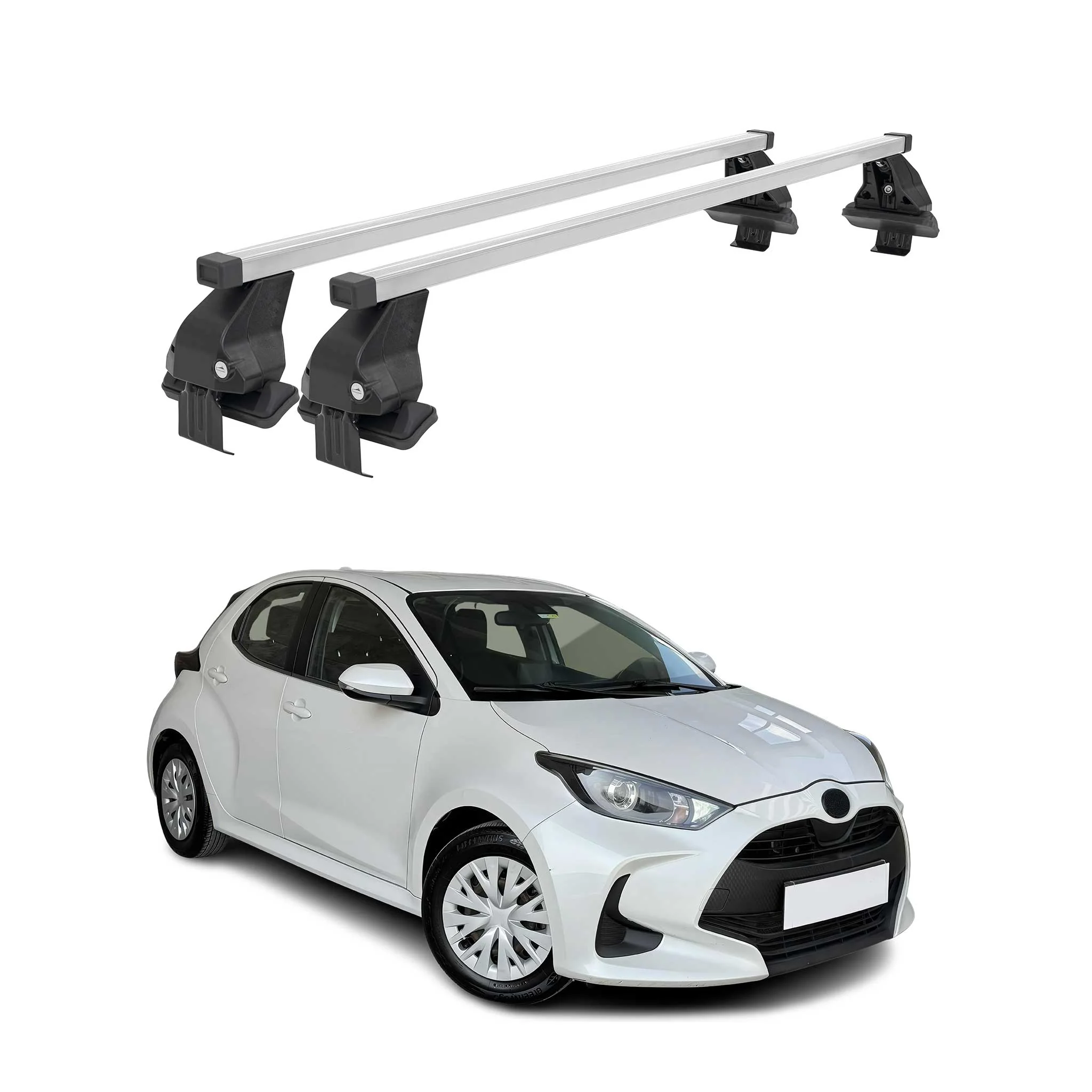 Menabo Dachträger Grundträger für Toyota Yaris 2020-2026 Stahl Grau 2tlg