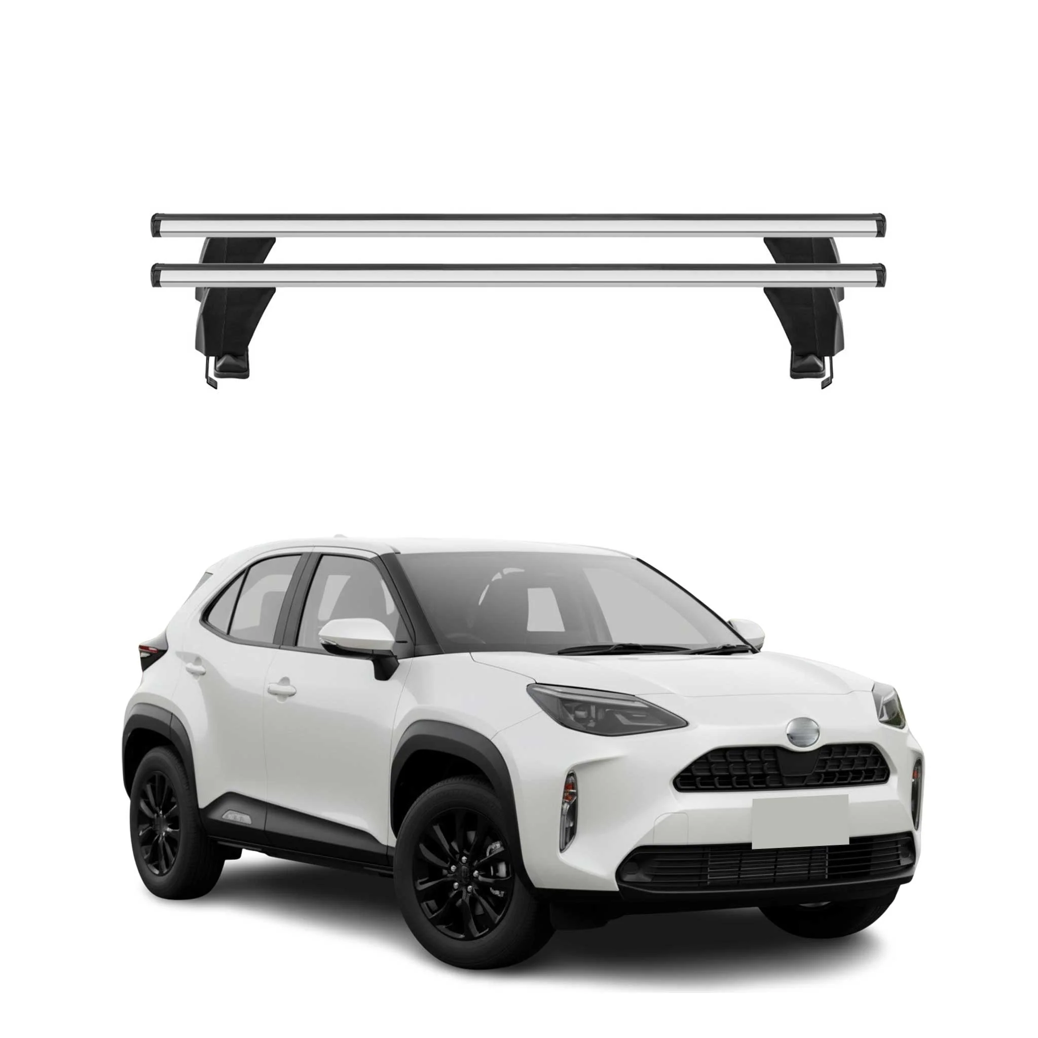 Menabo Dachträger Grundträger für Toyota Yaris Cross 2021-2026 Alu Grau 2tlg