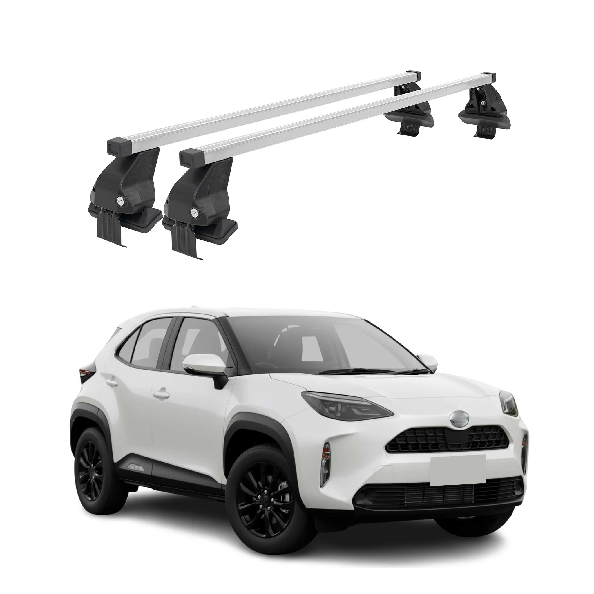 Menabo Dachträger Grundträger für Toyota Yaris Cross 2021-2026 Stahl Grau 2tlg