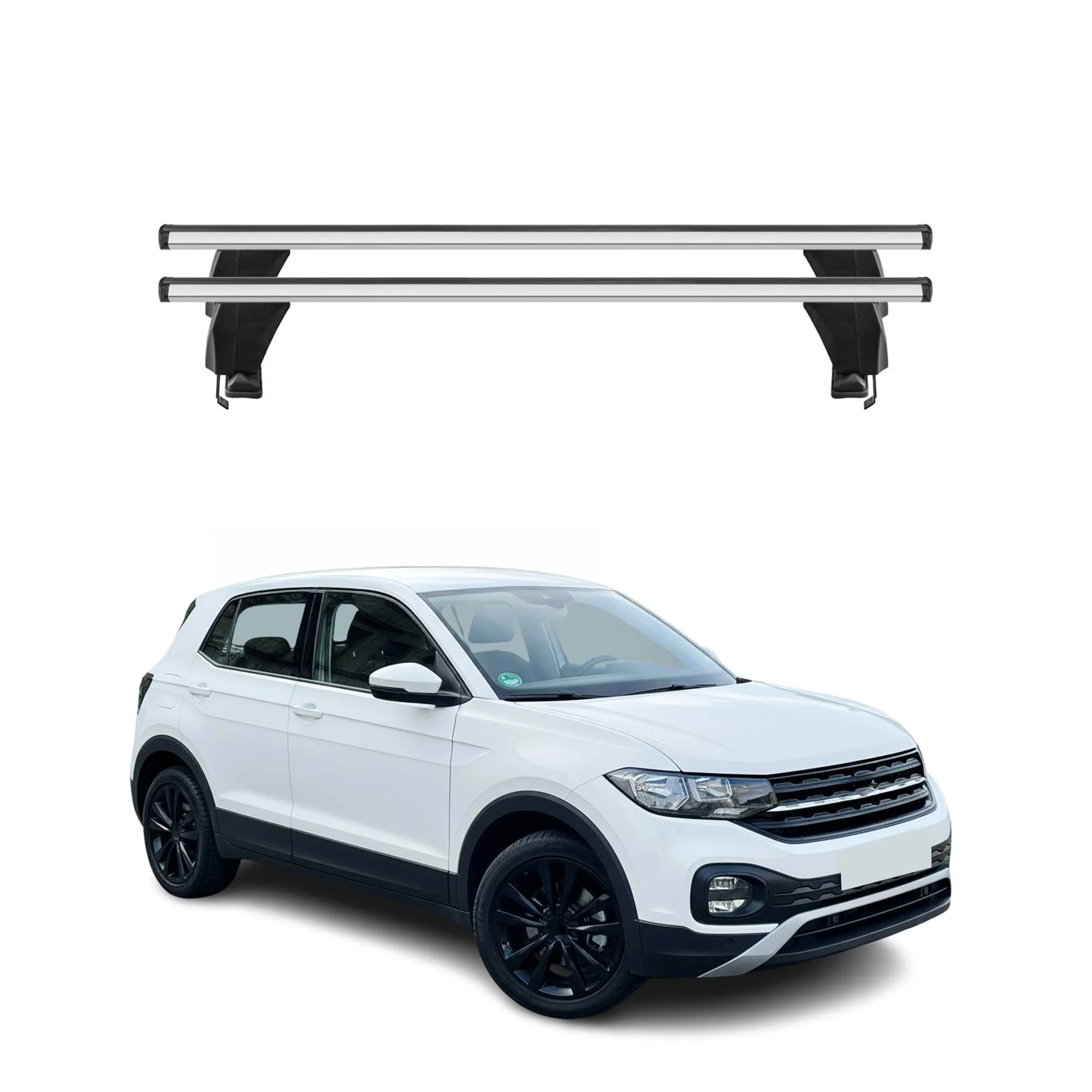 Menabo Dachträger Grundträger für VW T-Cross 2019-2026 Alu Grau 2tlg