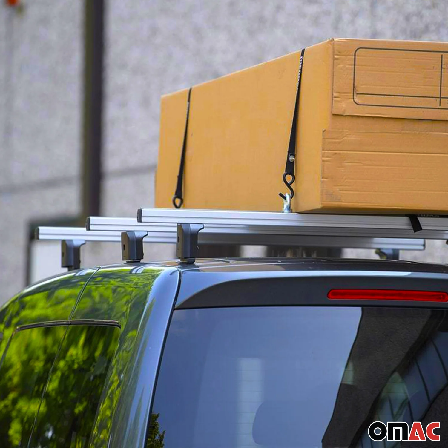 Menabo Dachträger Querträger für Ford Transit 2015-2026 L3 Langer Alu Grau 4x - Image 2