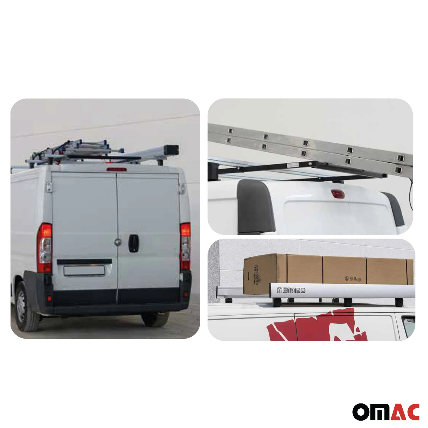 Menabo Dachträger Querträger für Fiat Ducato 2014-2026 Grundträger Alu Silber 3x - Image 11