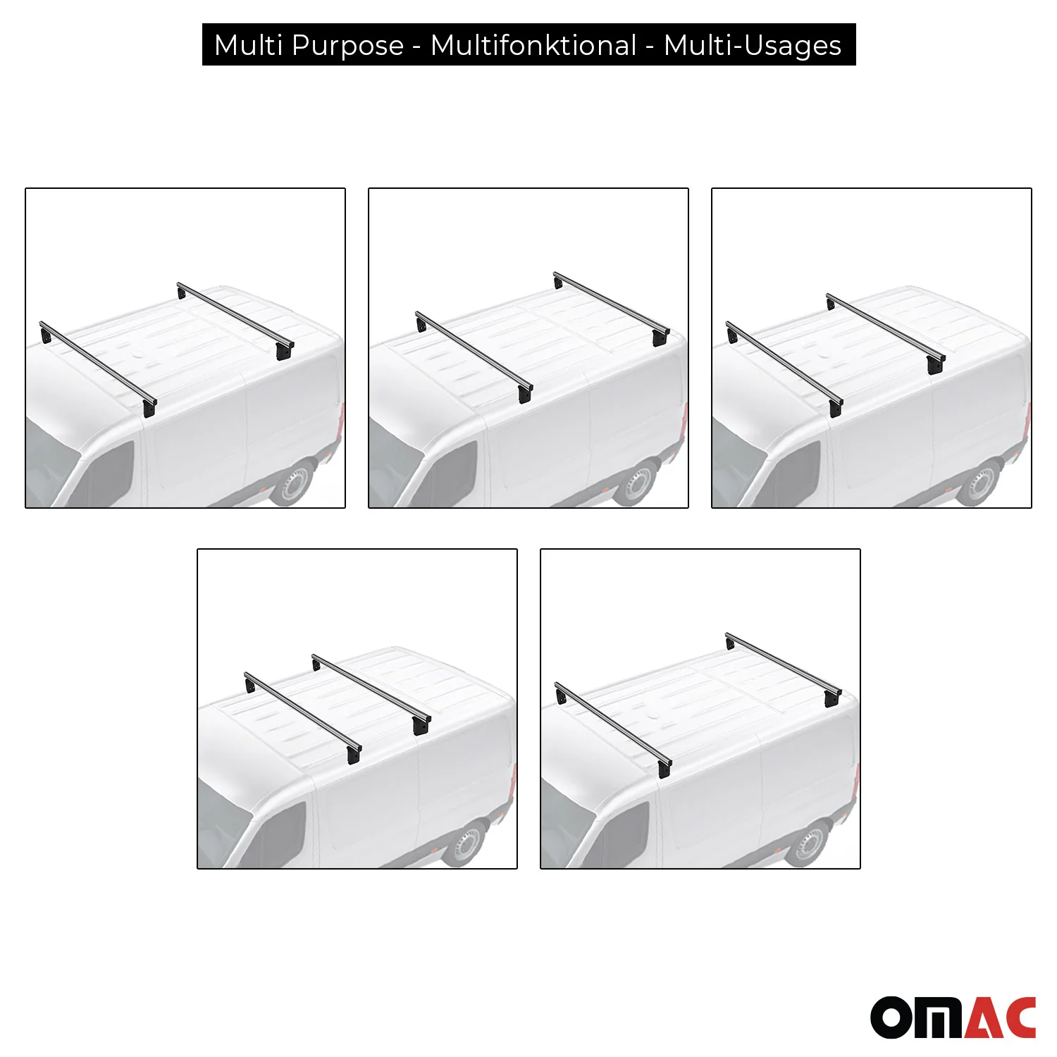 Menabo Dachträger Querträger für Renault Kangoo 1997-2021 Grundträger Alu Silber - Image 5