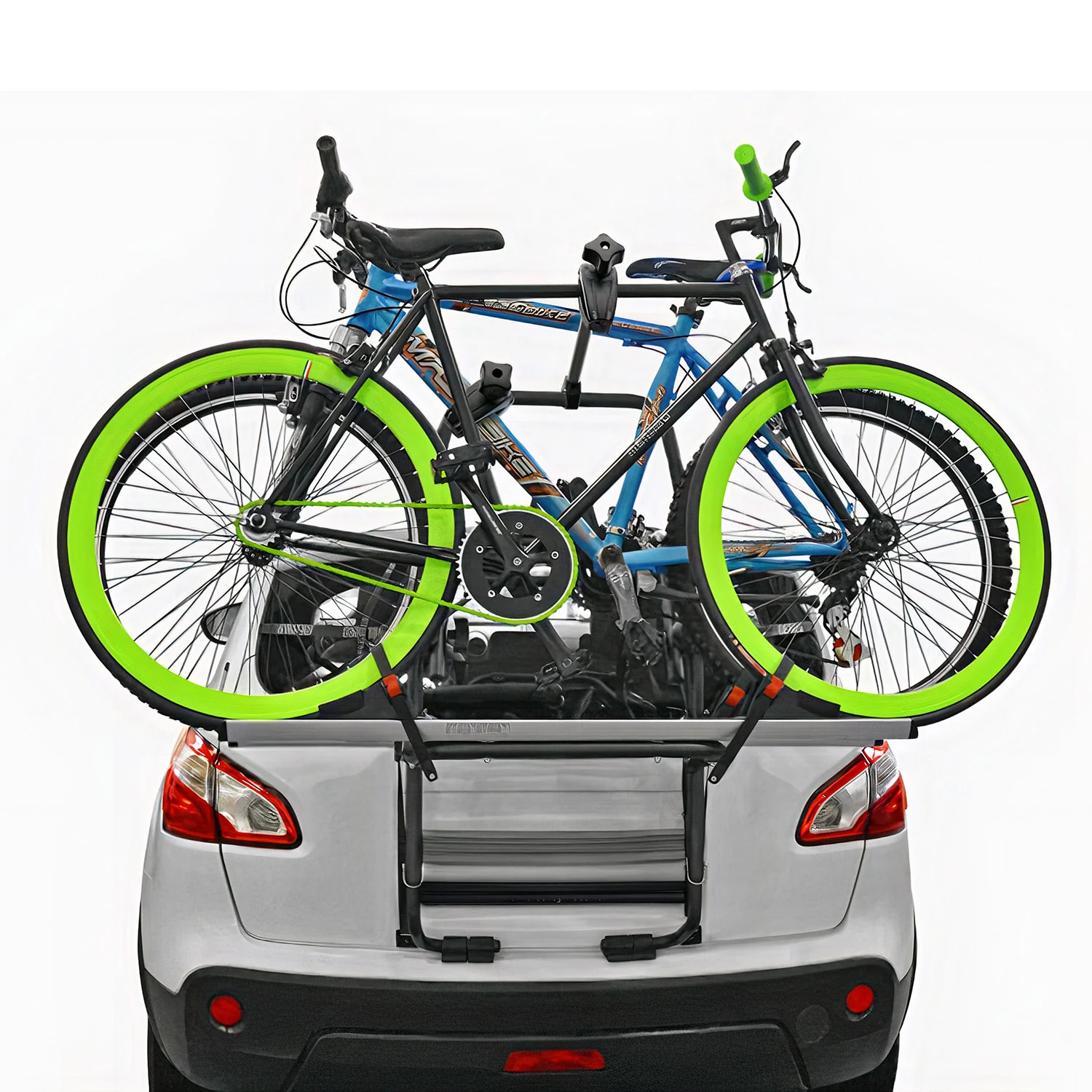 Menabo Fahrradträger 2 Fahrräder für Seat Mii 2011-2021 Alu Silber Schwarz