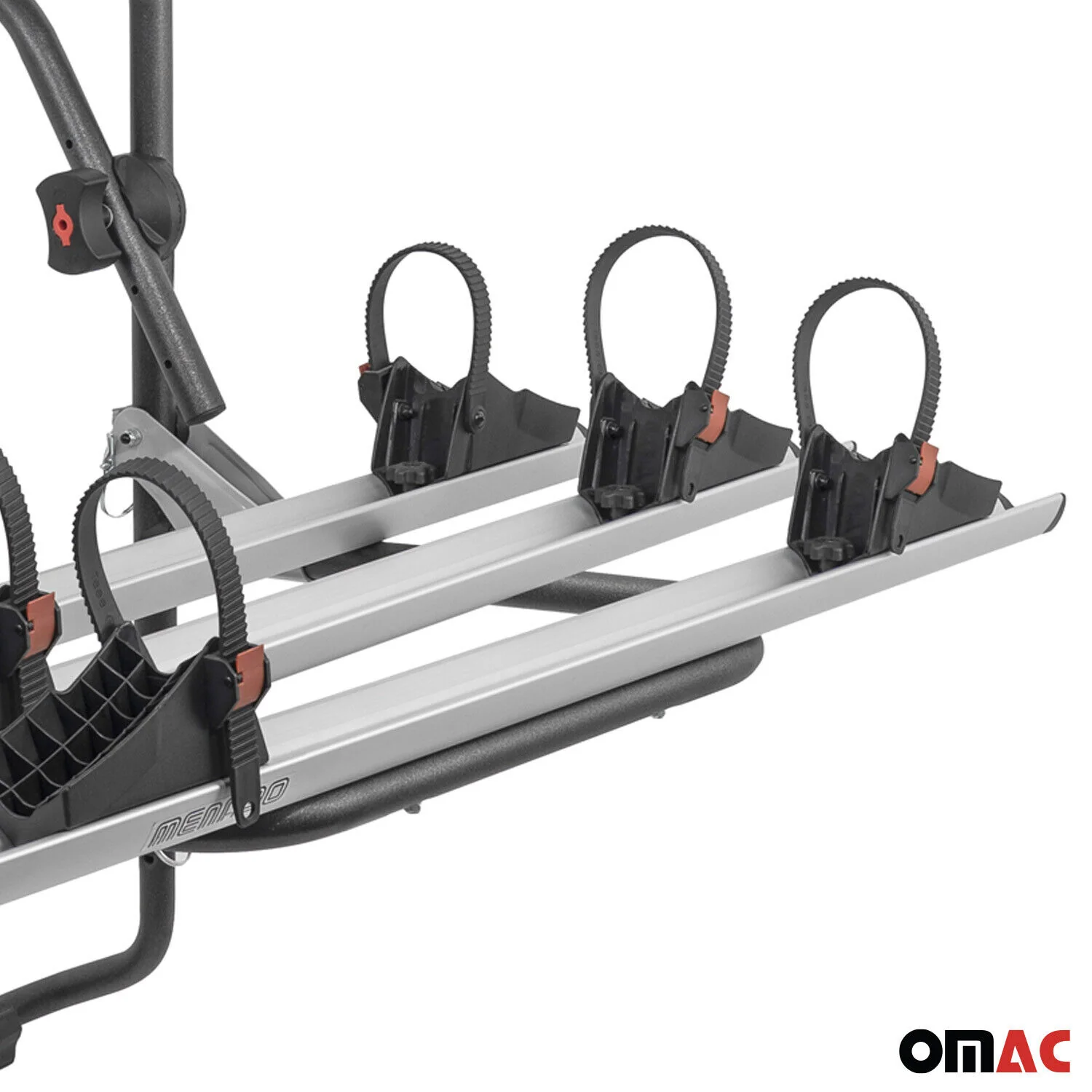 Menabo Fahrradträger 3 Fahrräder für BMW 1er E81 2007-2011 Alu Schwarz Silber - Image 7