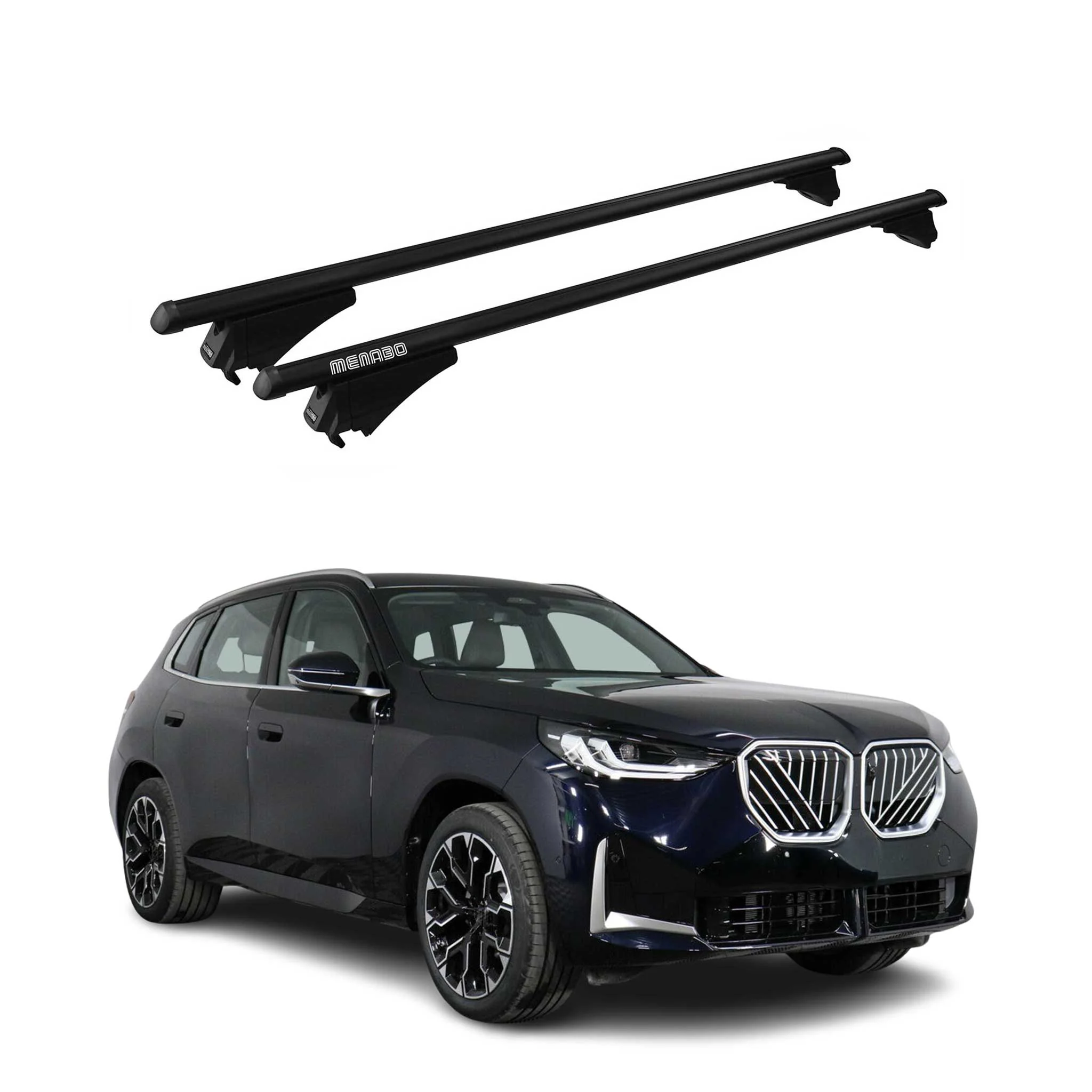 Menabo Dachträger Grundtäger für BMW X3 G45 2024-2026 75kg Alu Schwarz 2 tlg