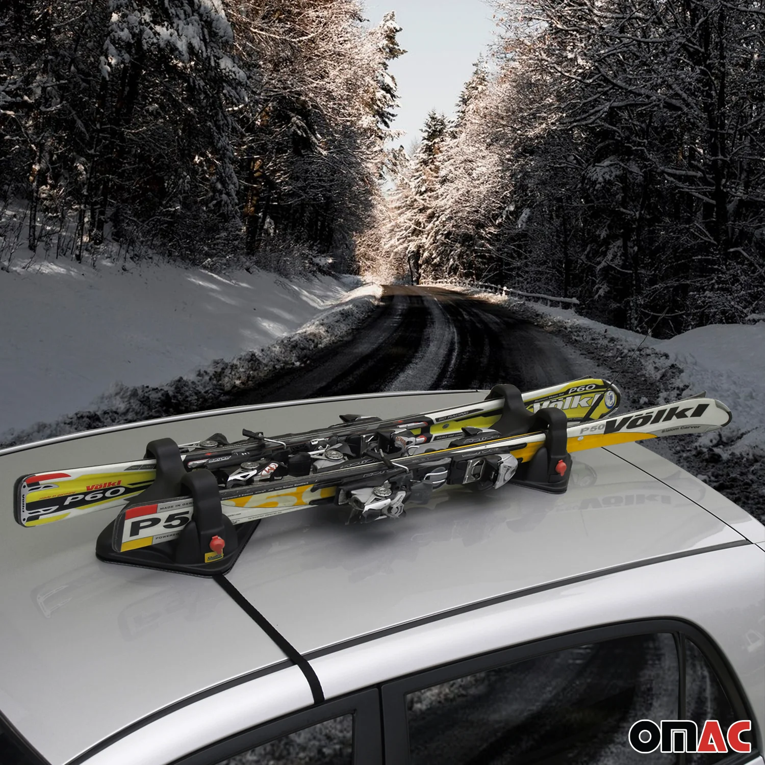 Menabo Skiträger Magnetischer Snowboard Träger Universal Abschließbar Schwarz 2x - Image 5