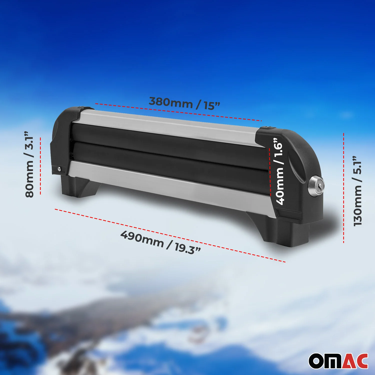 Menabo Skiträger Snowboardträger Universal Abschließbar Schwarz 2x - Image 4