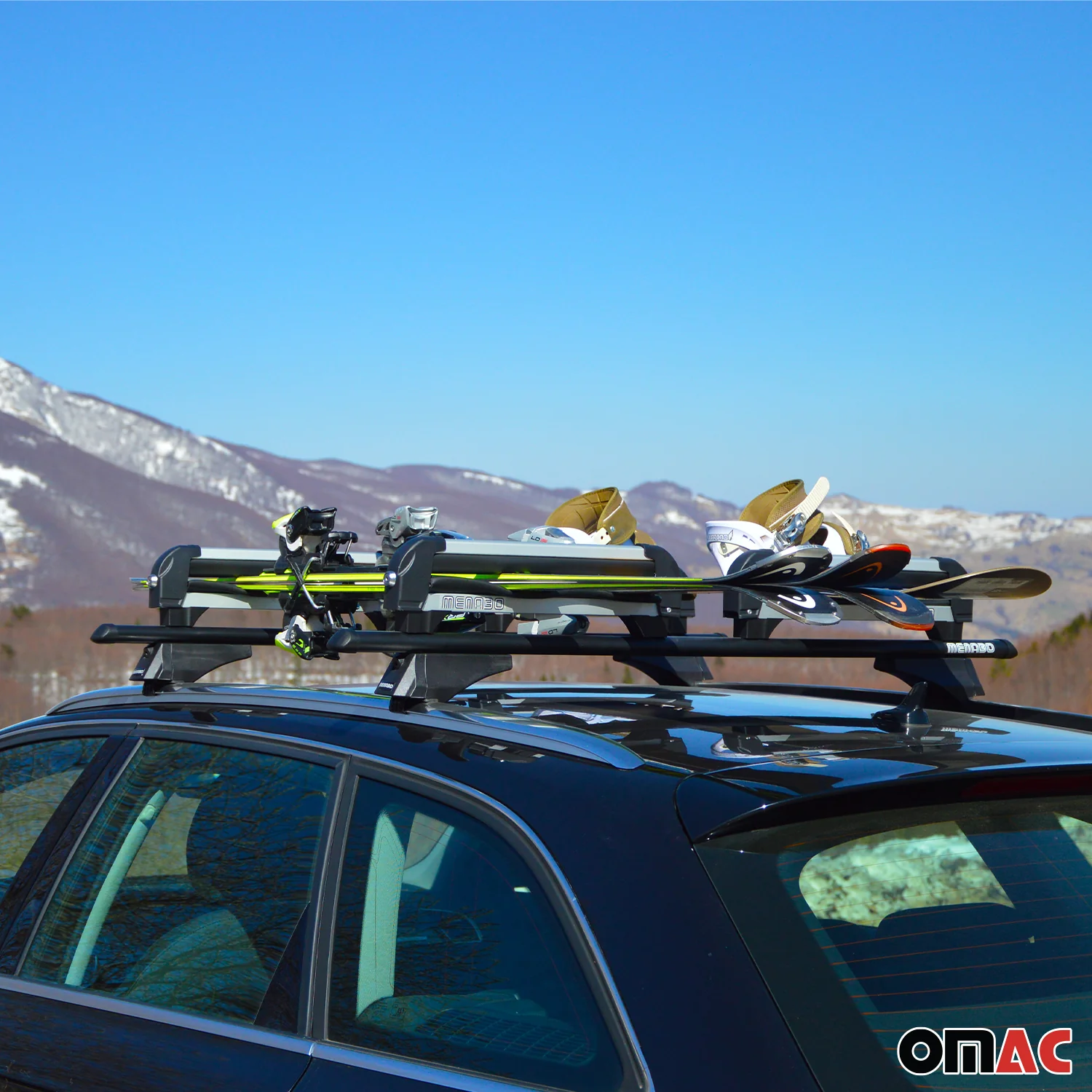 Menabo Skiträger Snowboardträger Universal Abschließbar Schwarz 2x - Image 8