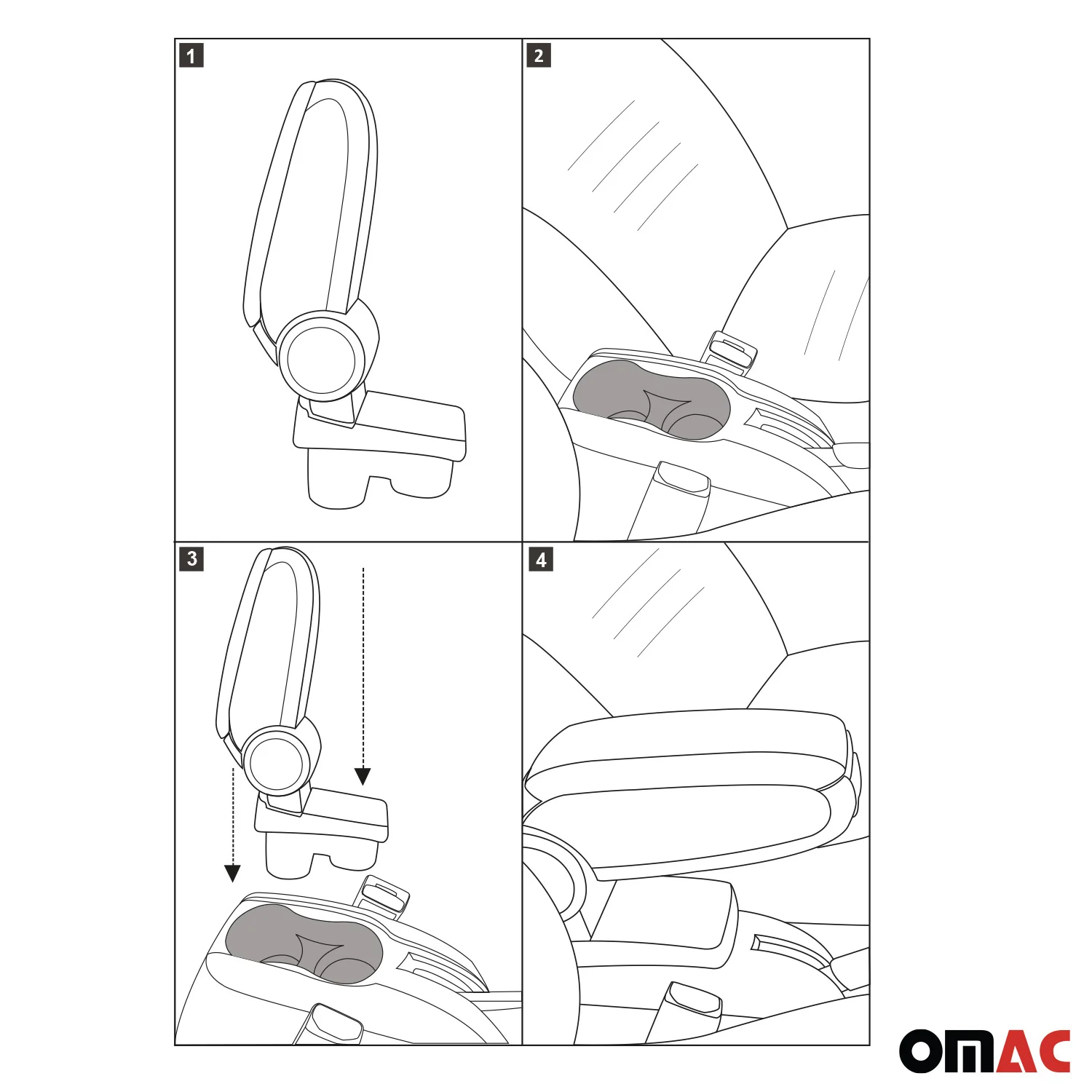 Mittelarmlehne Armlehne für Renault Megane II 2003-2008 PU-Leder ABS Schwarz - Image 4