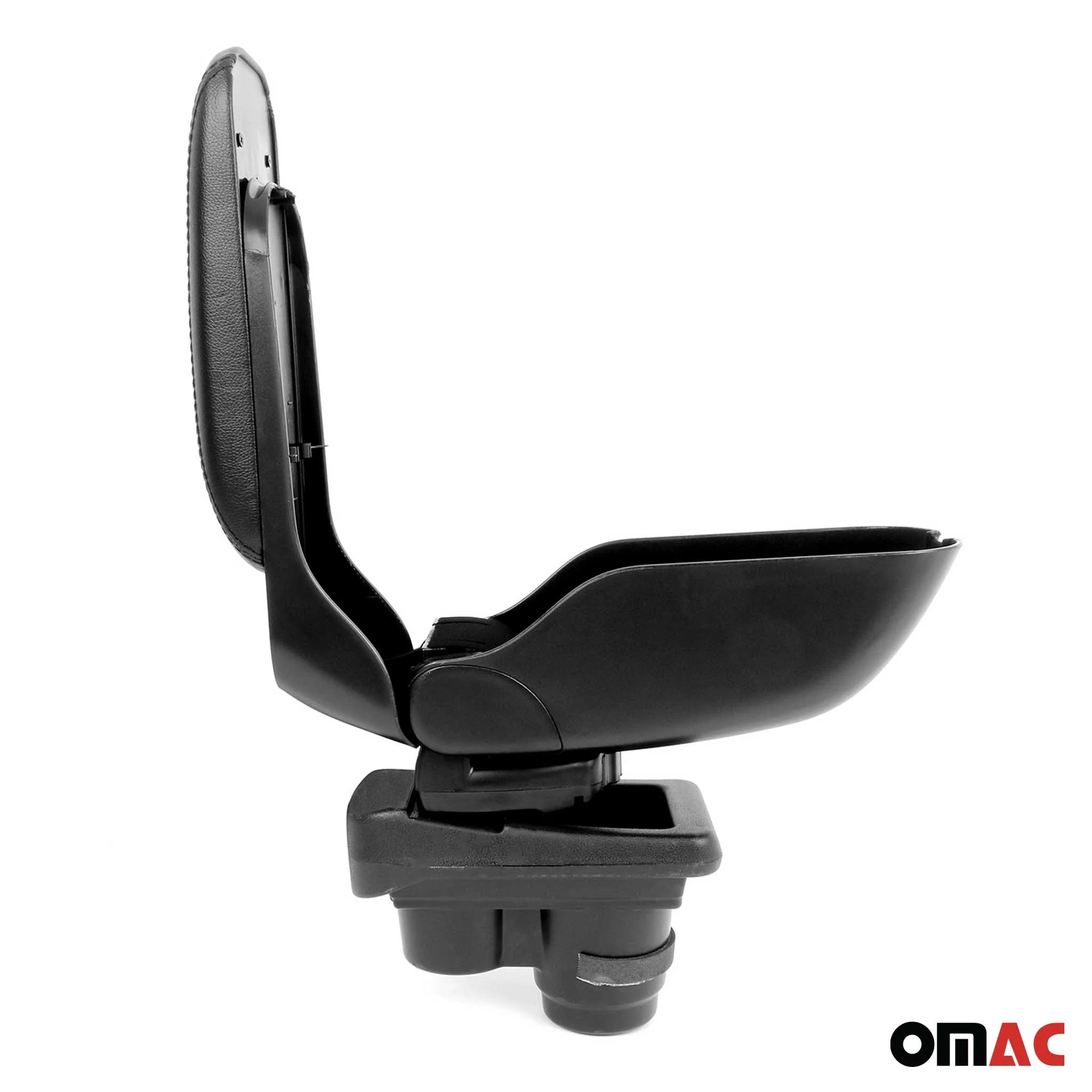 Mittelarmlehne Armlehne für VW Polo Schrägheck 2009-2017 PU-Leder ABS Schwarz - Image 10