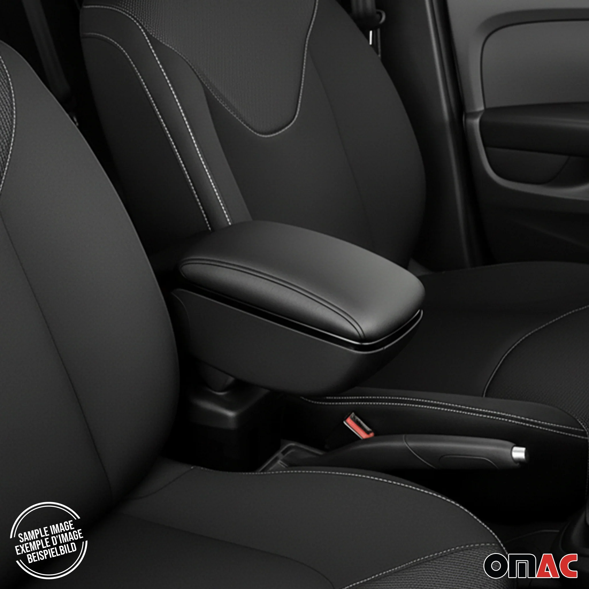 Armlehne Mittelarmlehne für Dacia Duster 2018-2024 PU-Leder ABS Schwarz - Image 2