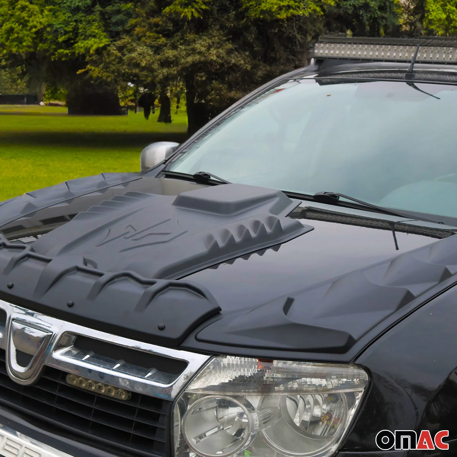 Motorhaube Deflektor Insekten Steinschlagschutz für Dacia Duster 2010-2018 3tlg - Image 3
