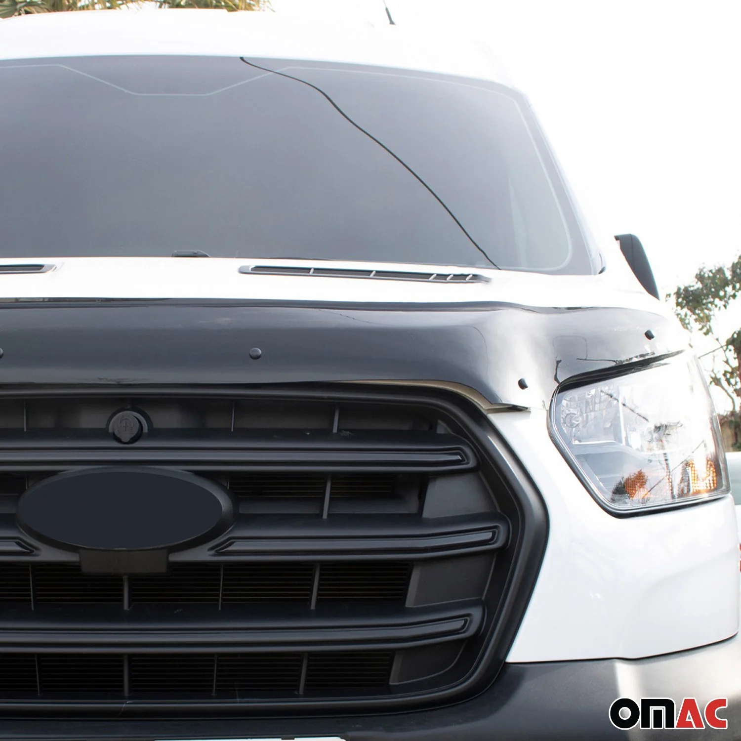 Motorhaube Deflektor Insekten Steinschlagschutz für Ford Transit 2020-26 Dunkel - Image 8