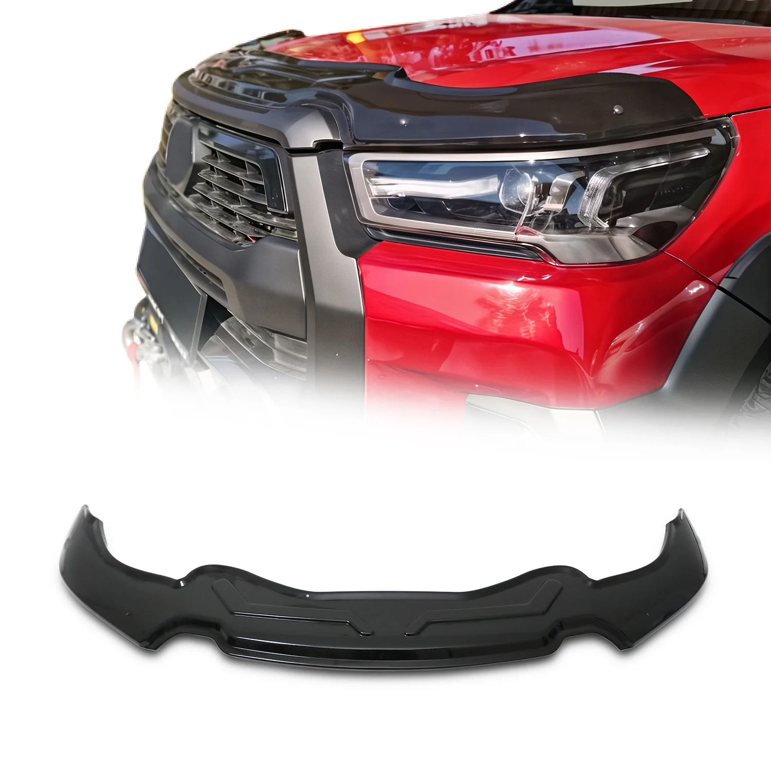Motorhaube Deflektor Insekten Steinschlagschutz für Toyota Hilux 2020-26 Dunkel