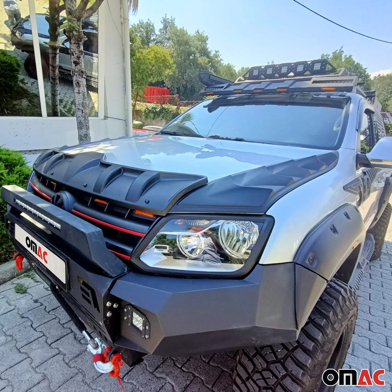 Motorhaube Deflektor Insekten Steinschlagschutz für VW Amarok 2010-2022 3tlg - Image 3