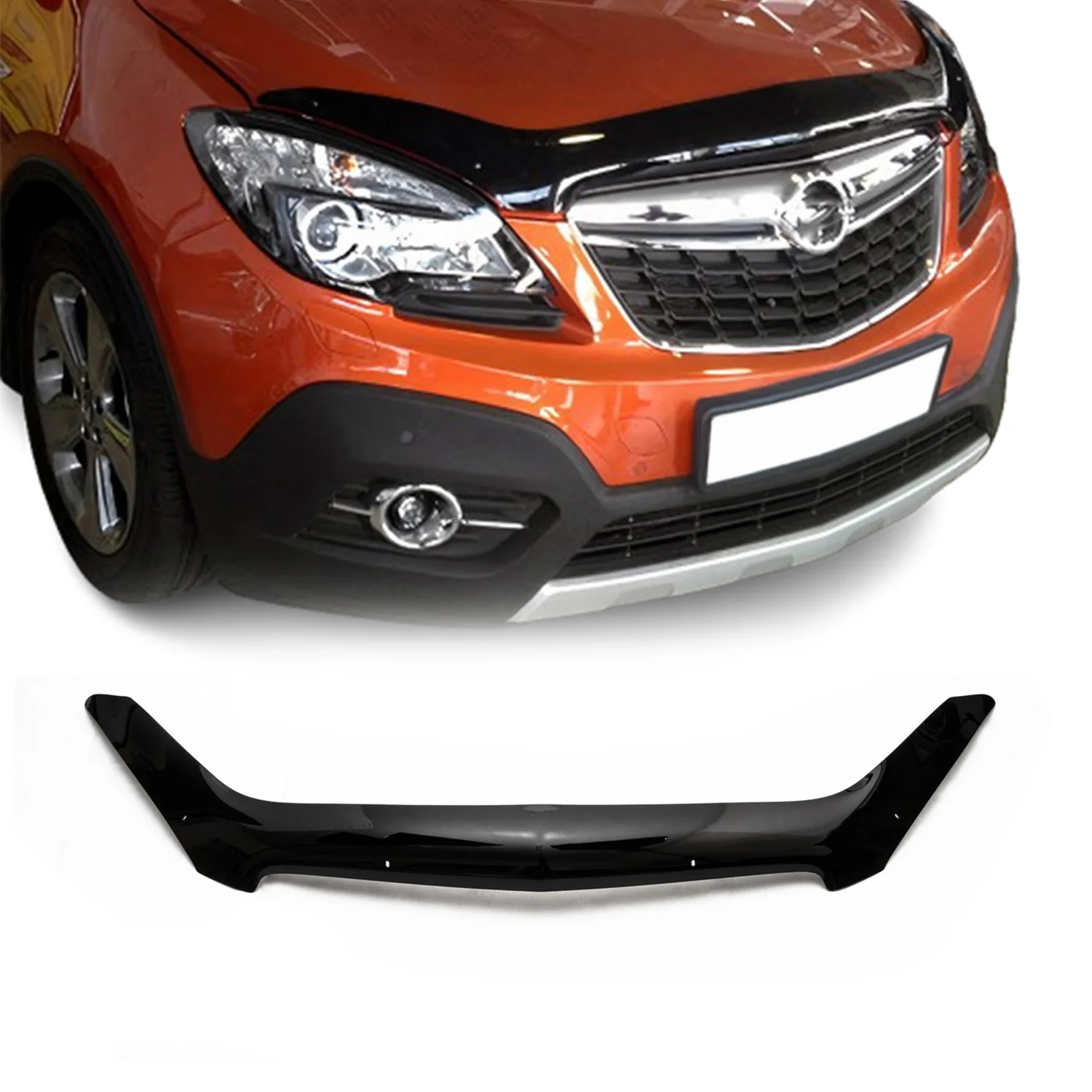 Motorhaube Deflektor Insekten Steinschlagschutz für Opel Mokka 2012-2019 Dunkel