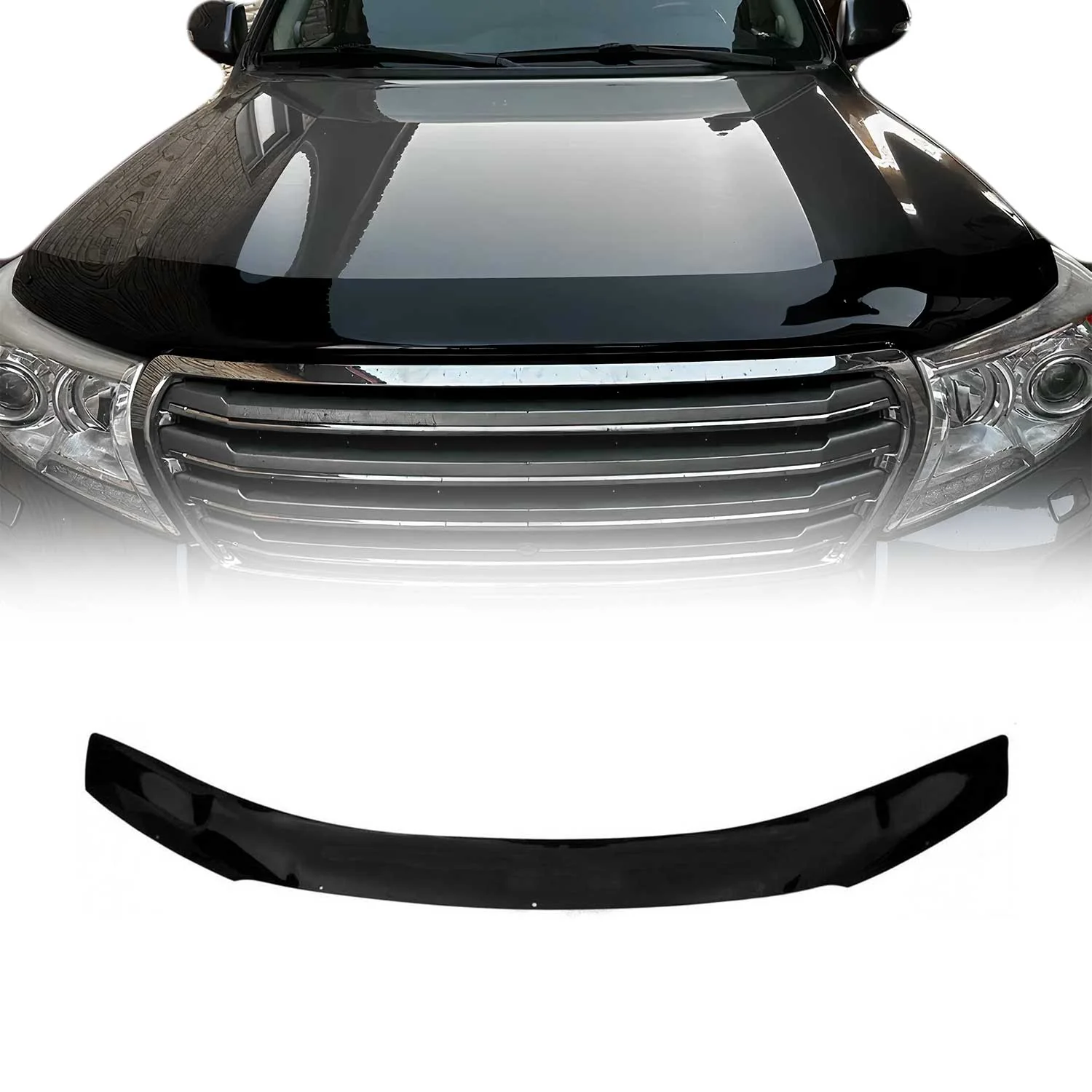 Motorhaube Deflektor Insektenschutz für Toyota Land Cruiser 200 2008-2014 Dunkel