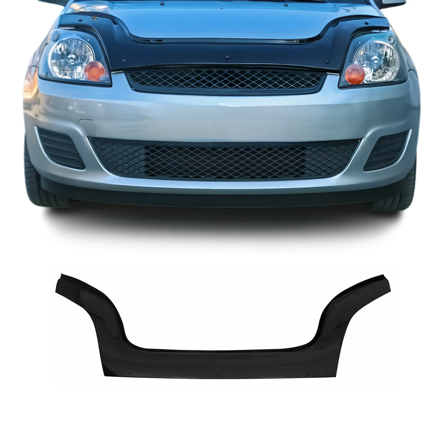 Motorhaube Deflektor Insekten Steinschlagschutz für Ford Fiesta 2001-2008 Dunkel
