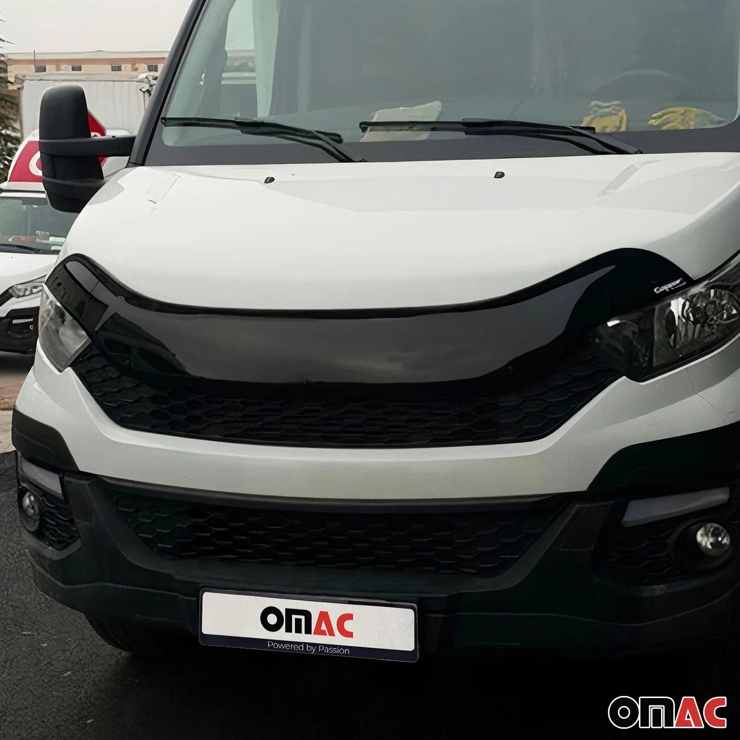 Motorhaube Deflektor Steinschlagschutz für Iveco Daily 2014-2023 Auto Schwarz 1x - Image 8