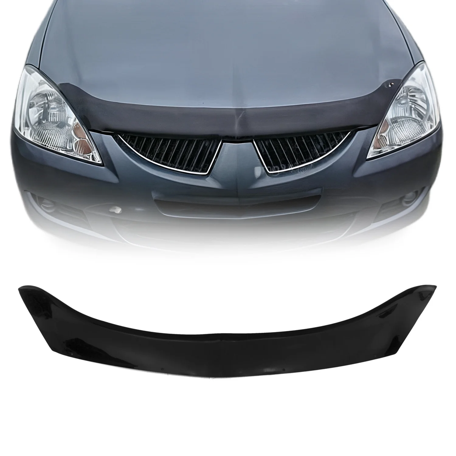 Motorhaube Deflektor Insektenschutz für Mitsubishi Lancer 2000-2010 Dunkel