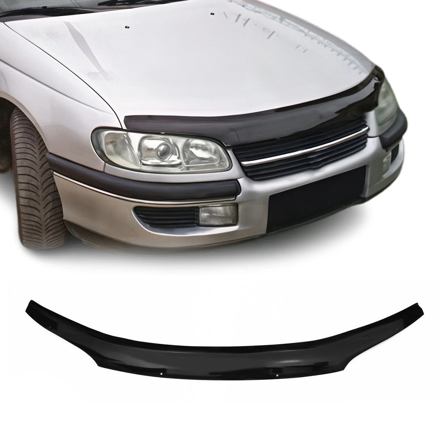 Motorhaube Deflektor Insekten Steinschlagschutz für Opel Omega B 1994-04 Dunkel