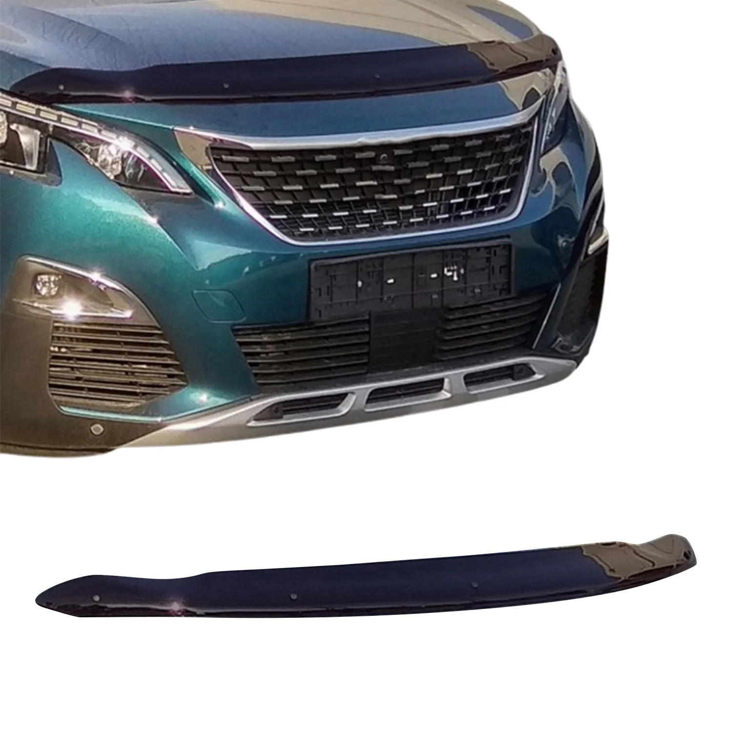 Motorhaube Deflektor Insektenschutz für Peugeot 3008 5008 2016-2024 Dunkel