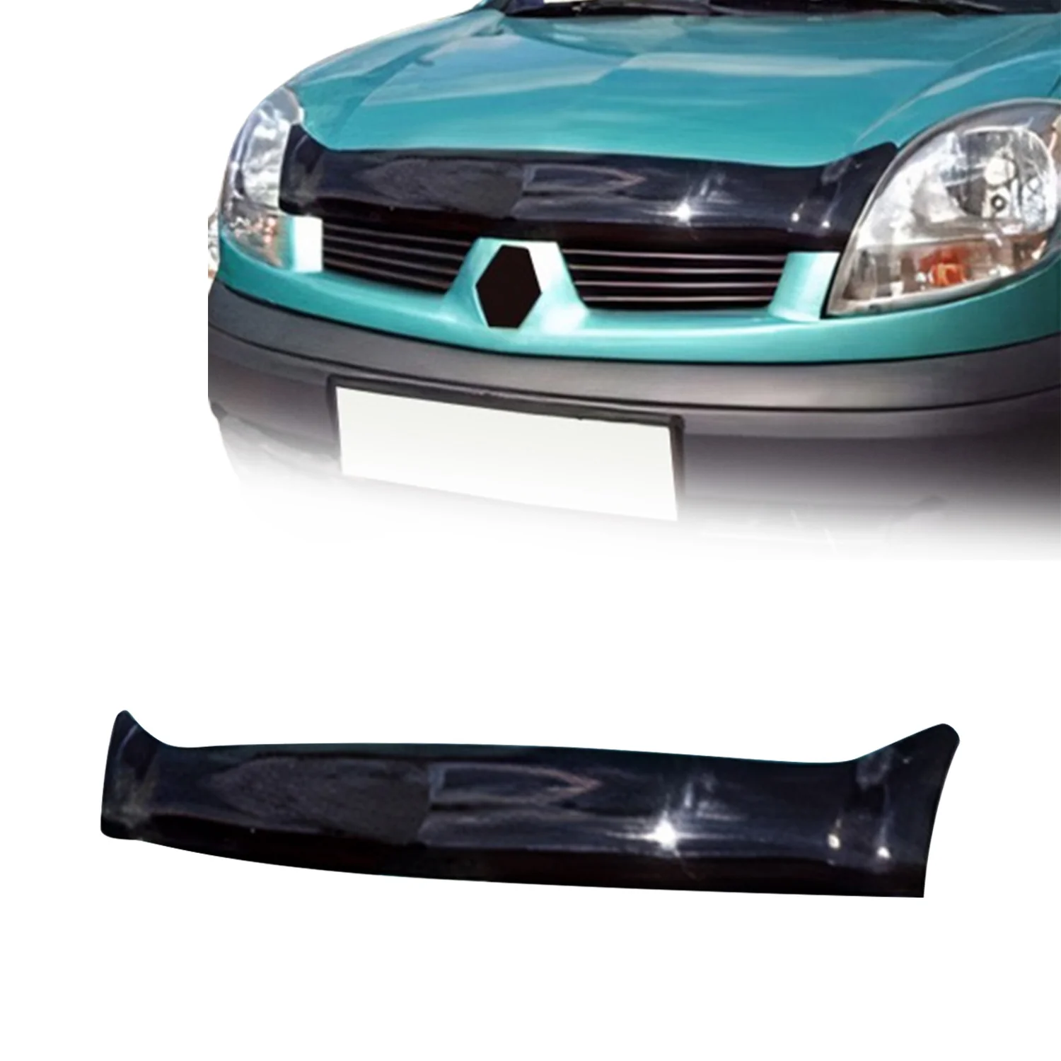 Motorhaube Deflektor Insektenschutz für Renault Kangoo 2006-2009 Dunkel