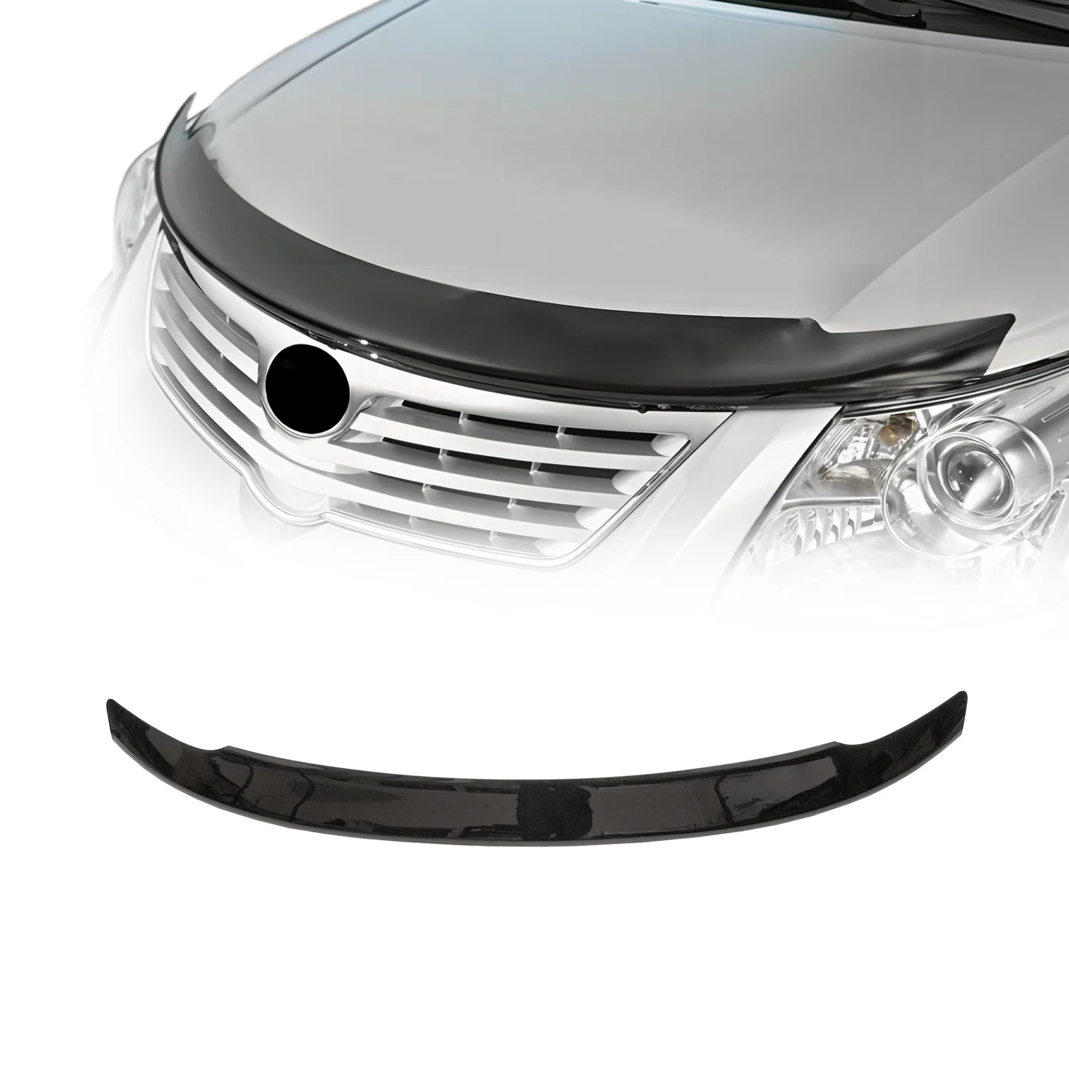 Motorhaube Deflektor Steinschlagschutz für Toyota Avensis 2008-2014 Schwarz