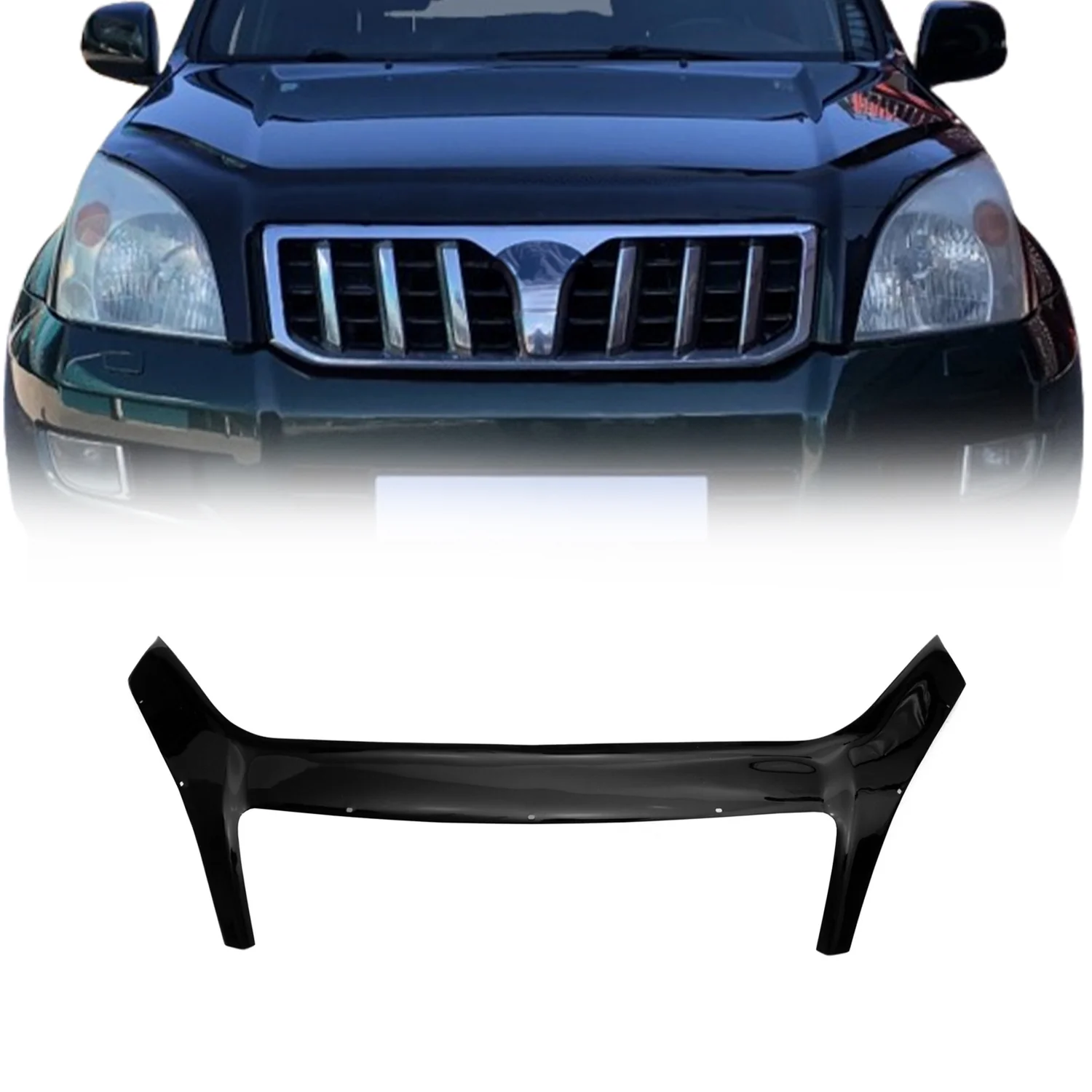 Motorhaube Deflektor Steinschlagschutz für Toyota Land Cruiser Prado 2002-2009
