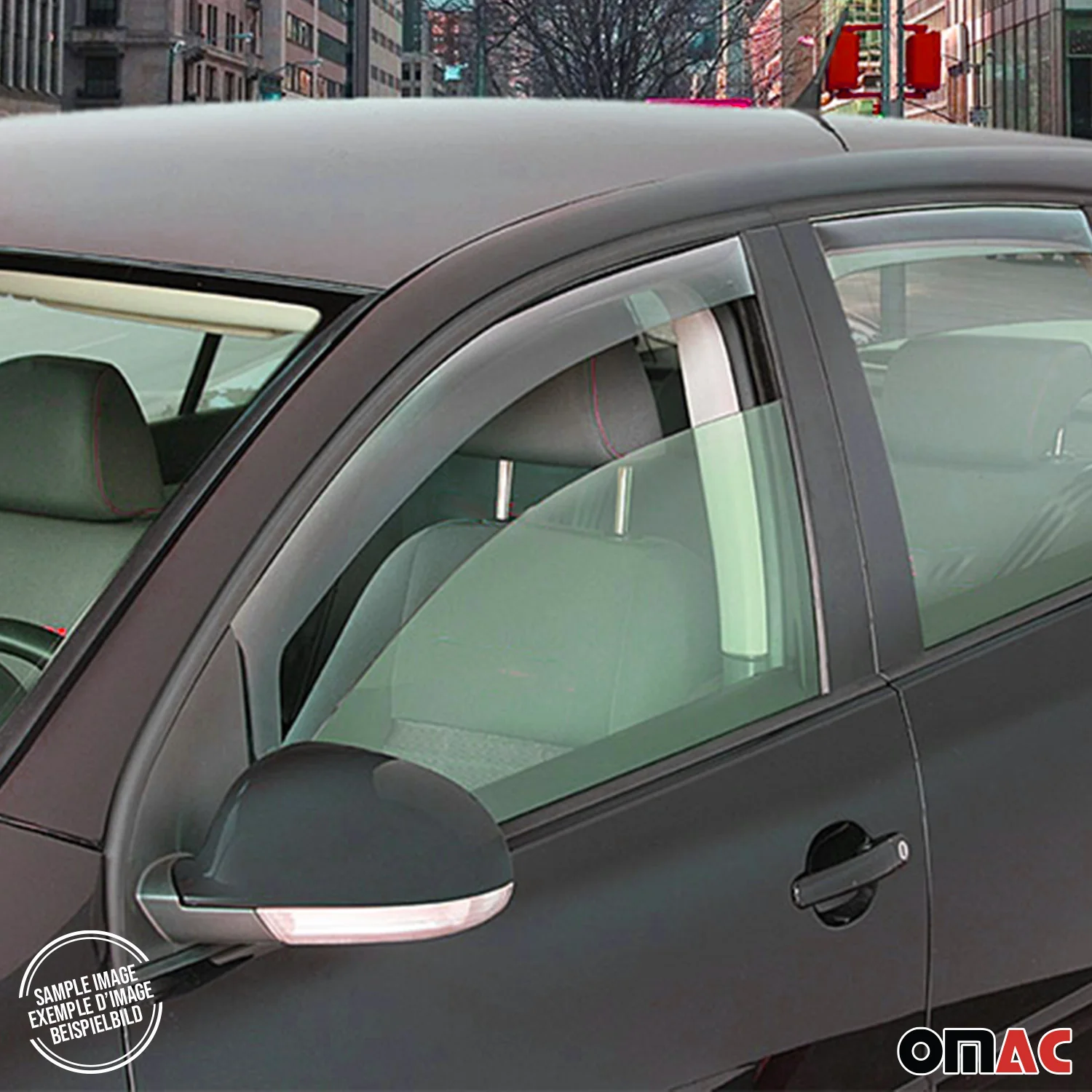 Motorhaube Deflektor Windabweiser Regenabweiser Set für Audi Q7 4L 2006-15 5tlg - Image 9