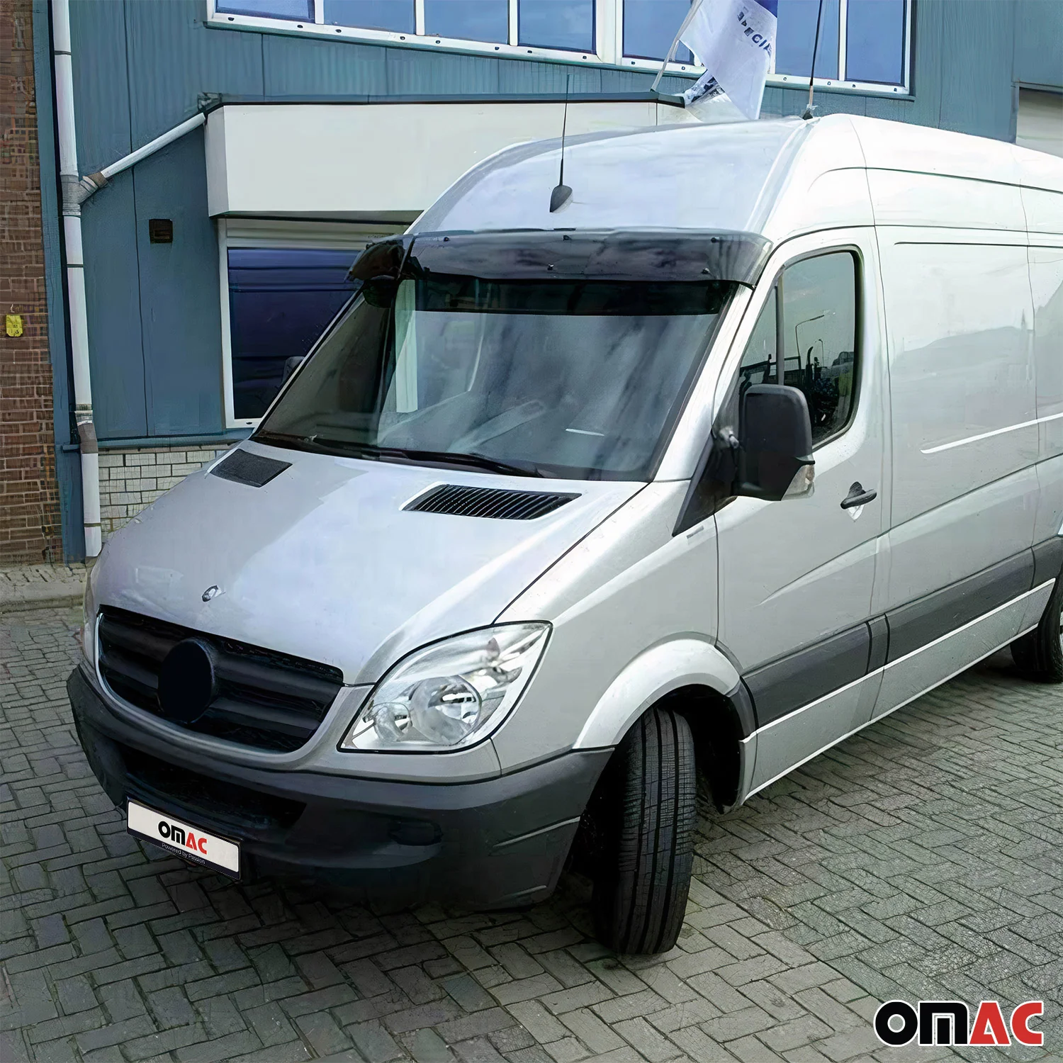 Windabweiser Sonnenblende Motorhaube Deflektor Set für Mercedes Sprinter 2009-16 - Image 3