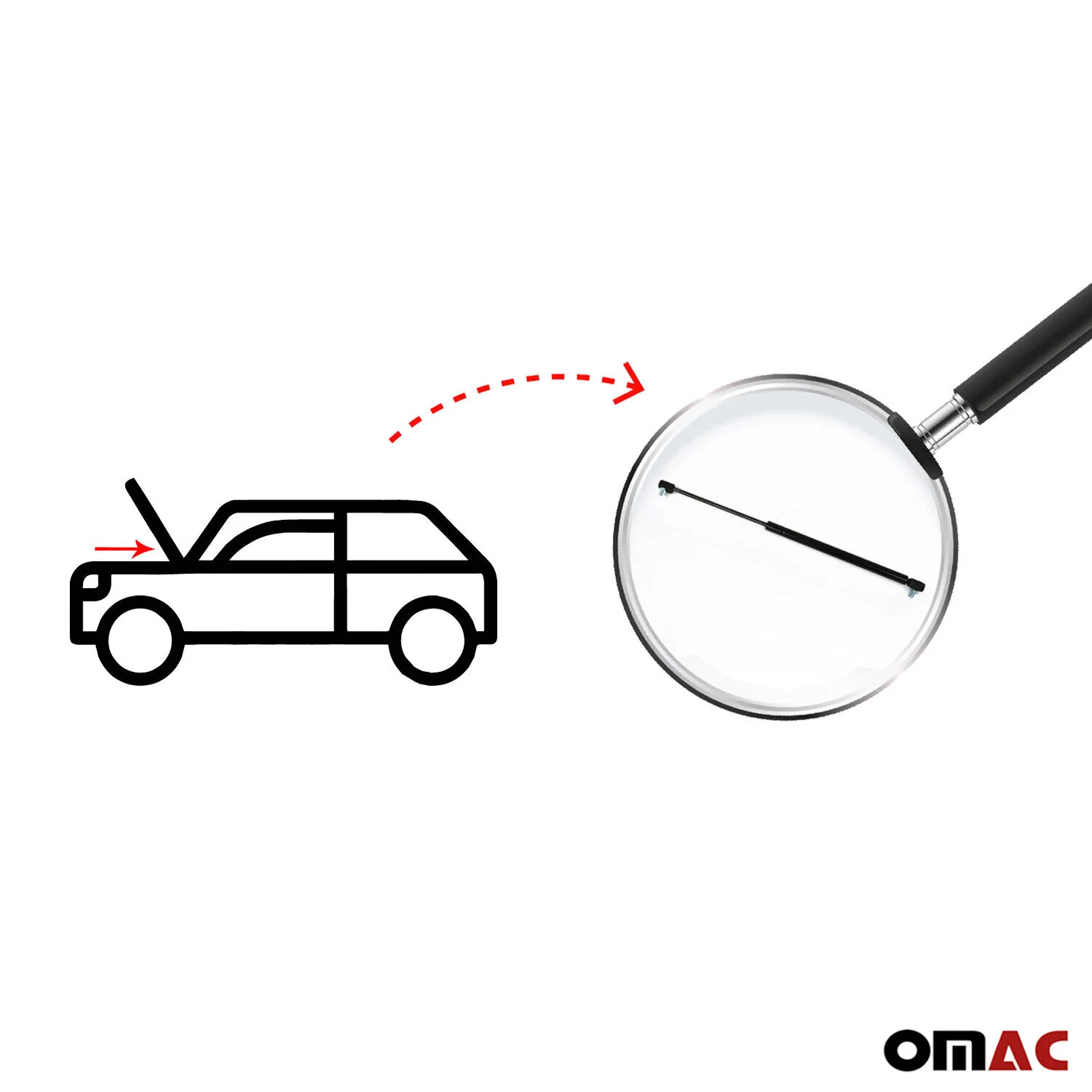 Motorhaubendämpfer Gasfeder Dämpfer für Toyota Hilux 2004-2020 Stahl - Image 2