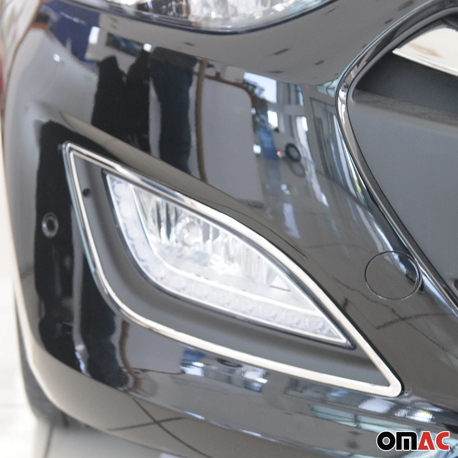 Nebelscheinwerfer Rahmen Umrandung für Hyundai i30 2012-2017 Edelstahl Chrom 2x - Image 3