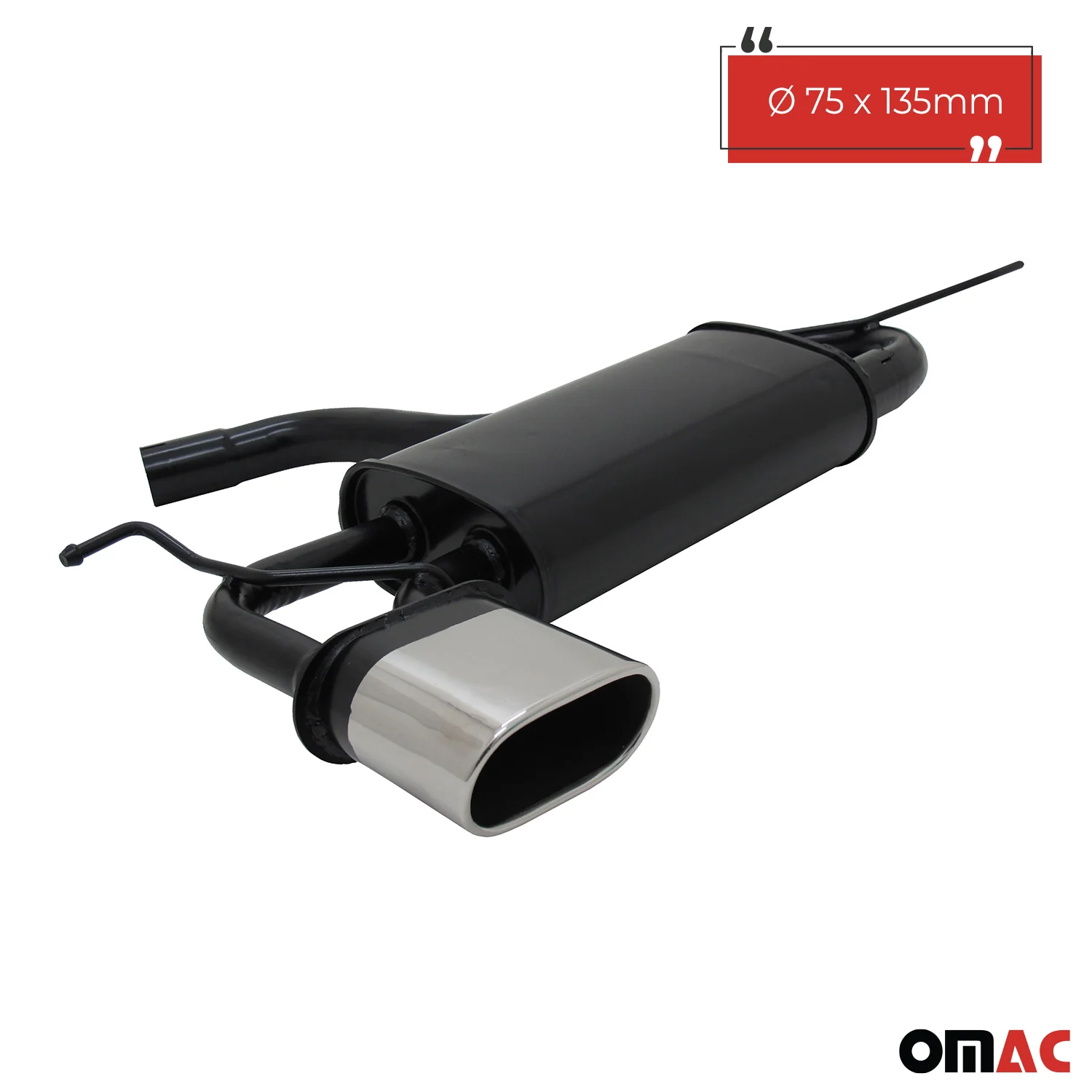 Novus Sportauspuff für Audi A3 / VW Golf 5 / VW Golf 6 / VW Scirocco 135x75mm - Image 2
