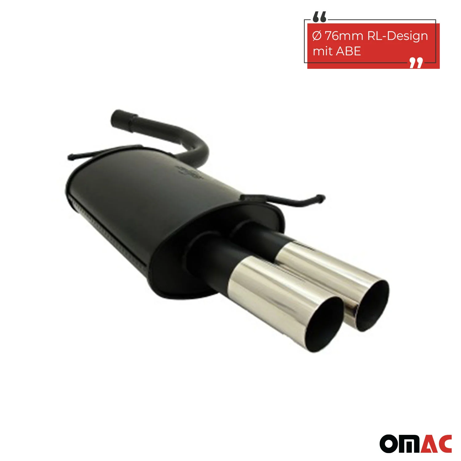 Novus Sportauspuff für Audi A4 B6 / 8E 2x76mm RL-Design Endschalldämpfer mit ABE - Image 2