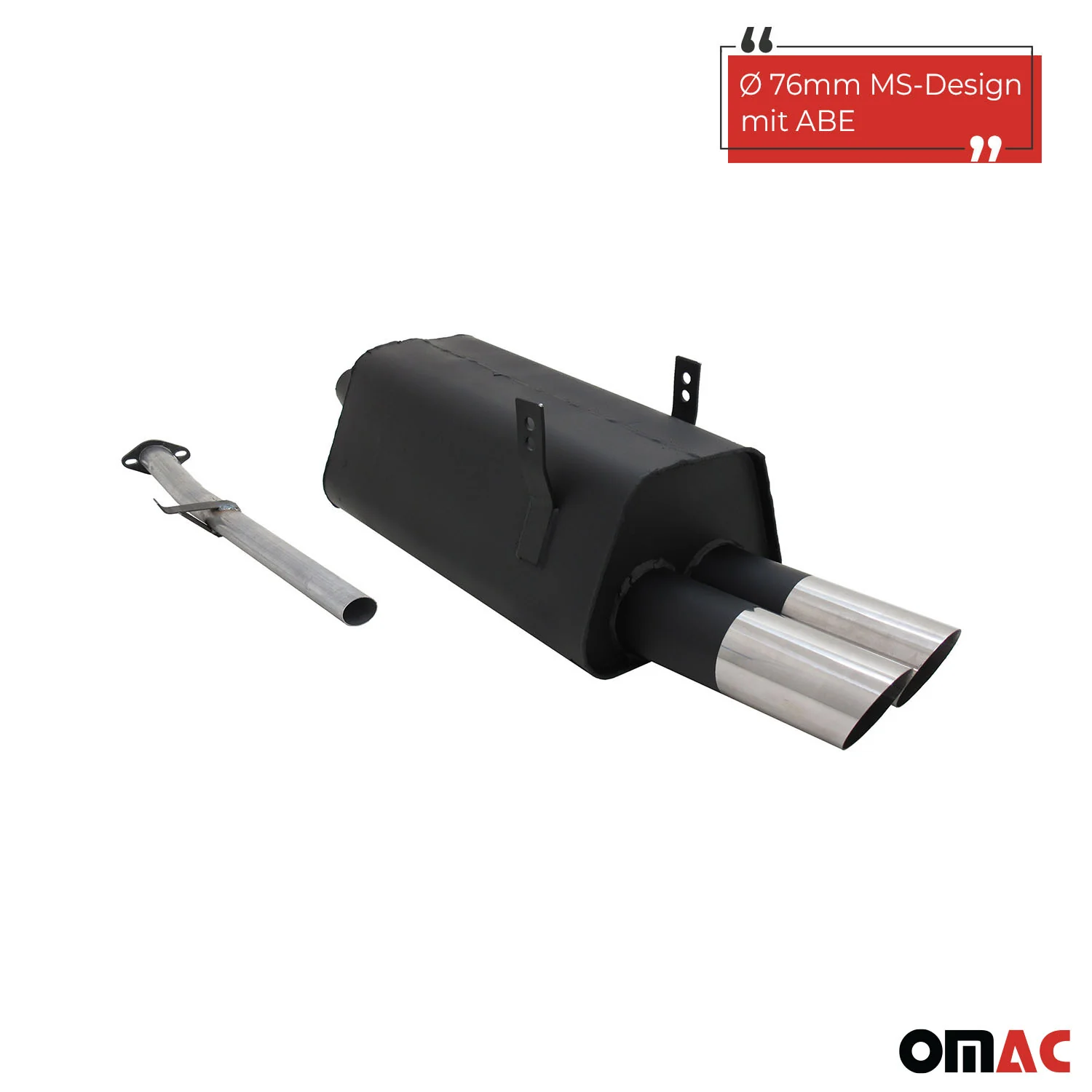 Novus Sportauspuff für BMW 3er E36 316 / 318 2x76mm MS-Design mit ABE - Image 2