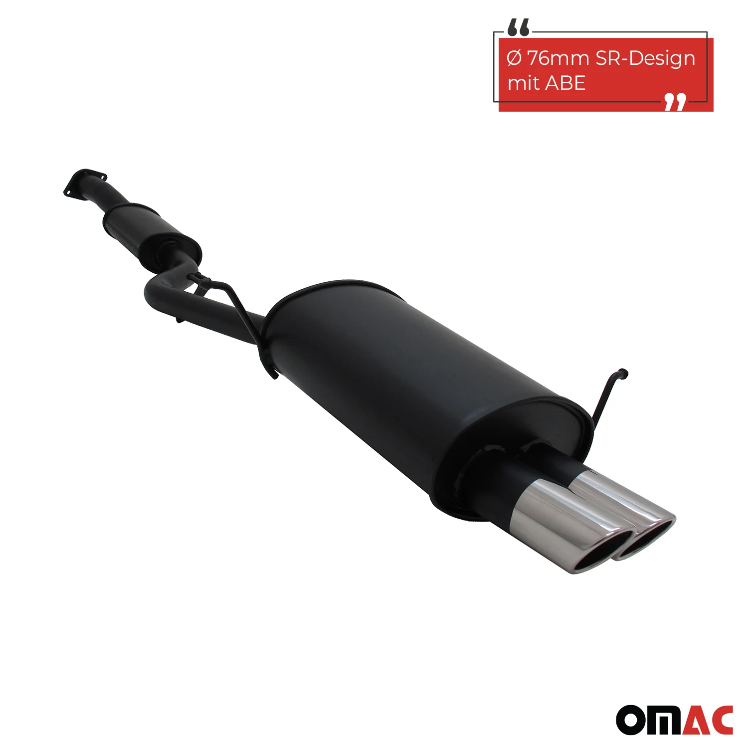 Novus Sportauspuff für BMW E36 Compact 318Ti 2x76mm SR-Design  mit ABE - Image 2