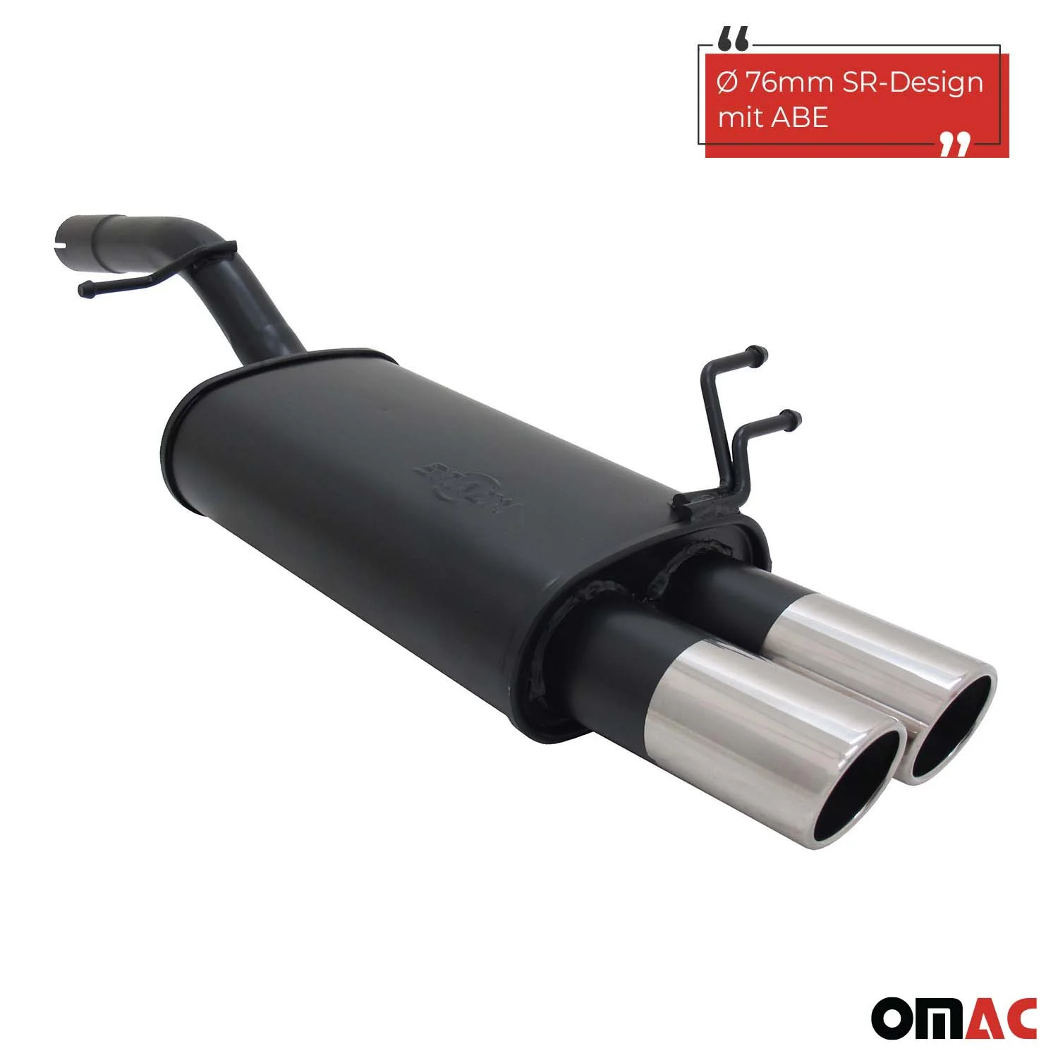 Novus Sportauspuff für Ford Fiesta MK6 JH / JD 2x76mm SR-Design  mit ABE - Image 2