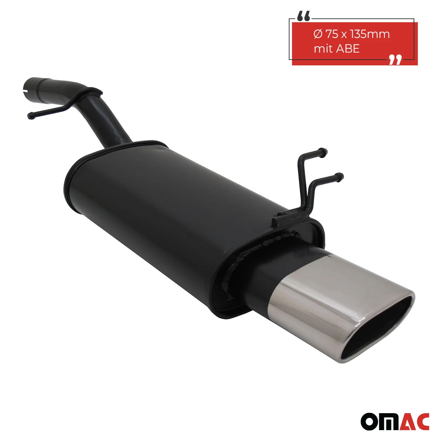 Novus Sportauspuff für Ford Fiesta MK6 JH / JD 75x135mm Endschalldämpfer mit ABE - Image 2