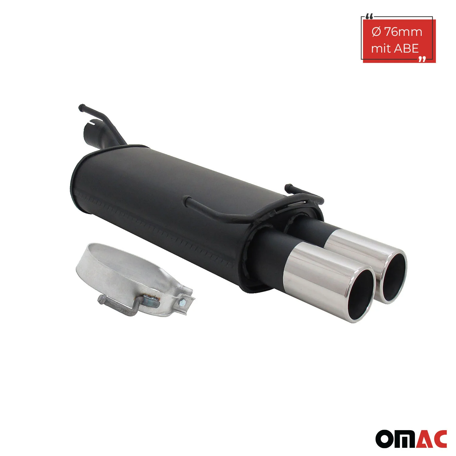Novus Sportauspuff für Opel Astra F / Opel Kadett E 2x76 Endschalldämpfer ABE - Image 2