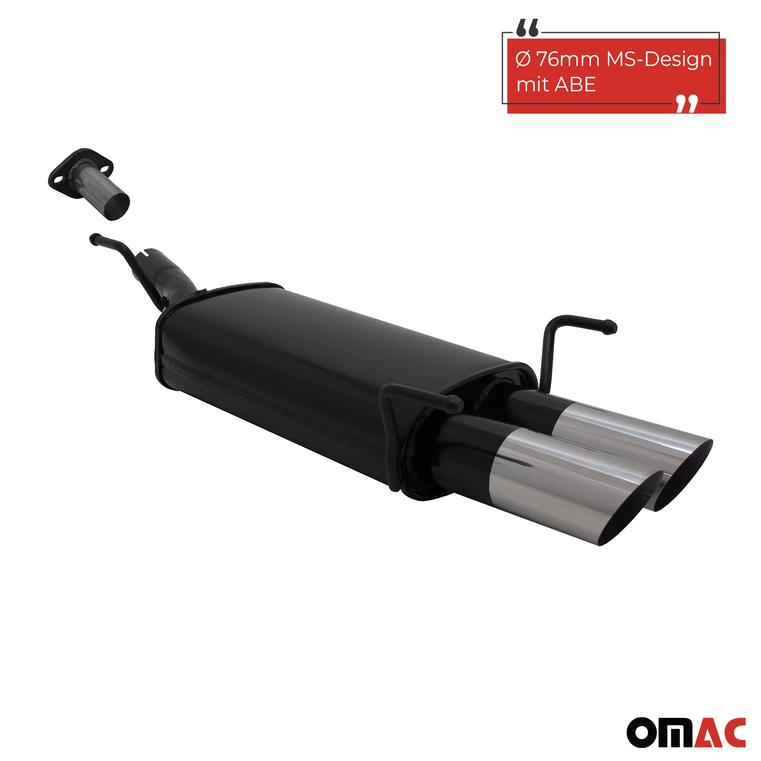 Novus Sportauspuff für Opel Astra G CC Fließheck 2x76mm MS-Design mit ABE - Image 2