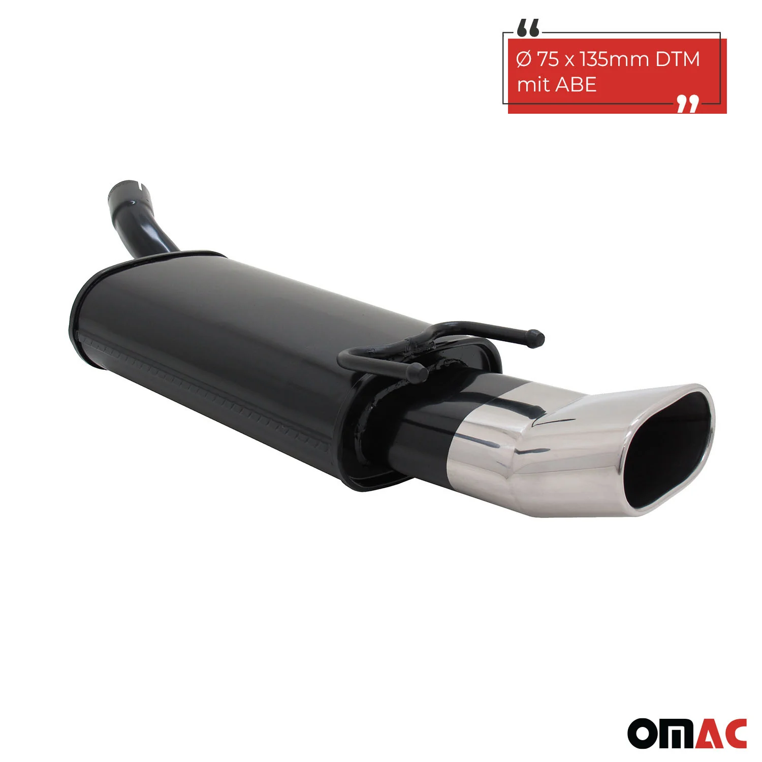 Novus Sportauspuff für Opel Corsa B 135x75mm DTM Endschalldämpfer mit ABE - Image 2