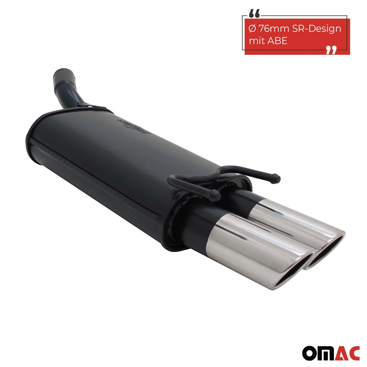 Novus Sportauspuff für Opel Corsa B 2x76mm SR-Design Endschalldämpfer mit ABE - Image 2