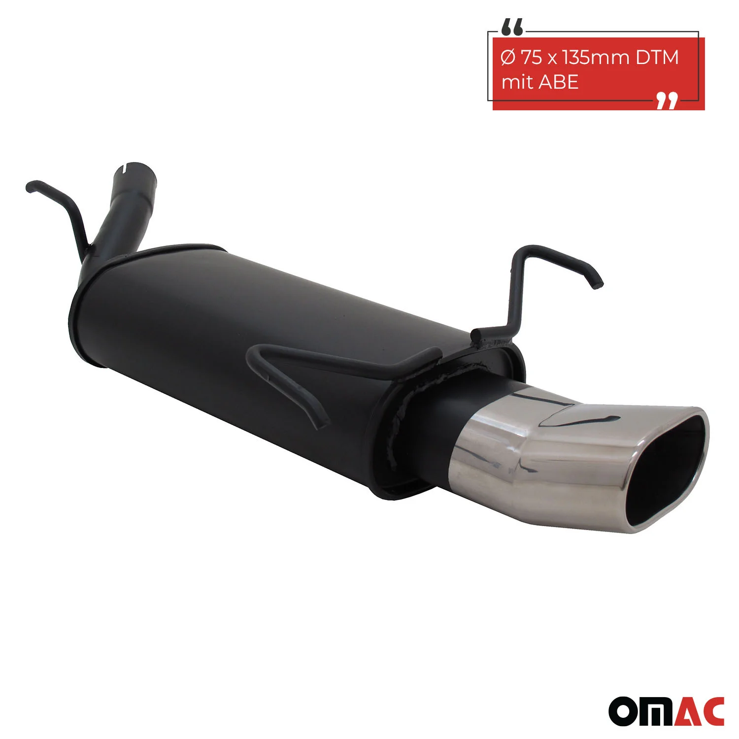 Novus Sportauspuff für Opel Corsa C 135x75mm DTM Endschalldämpfer mit ABE - Image 2