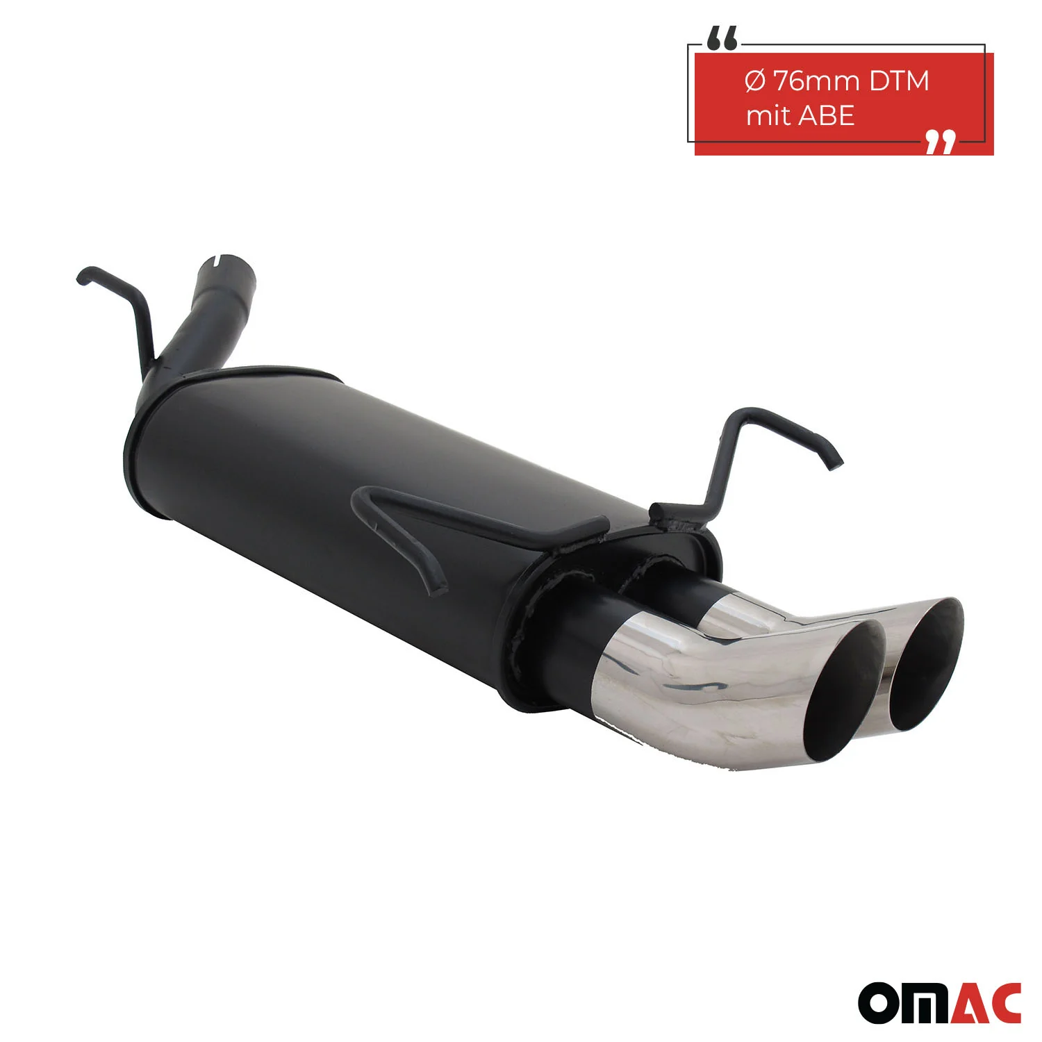 Novus Sportauspuff für Opel Corsa C 2x76mm DTM Endschalldämpfer mit ABE - Image 2