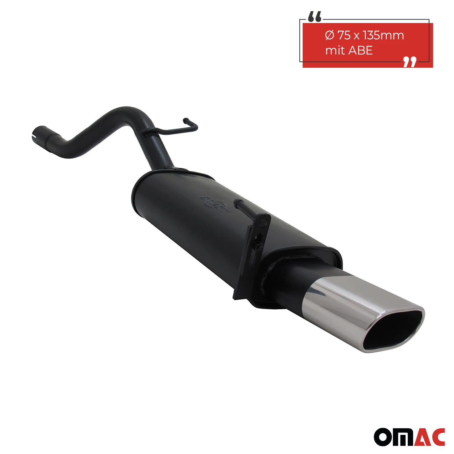 Novus Sportauspuff für Opel Corsa D 135x75mm Endschalldämpfer mit ABE - Image 2